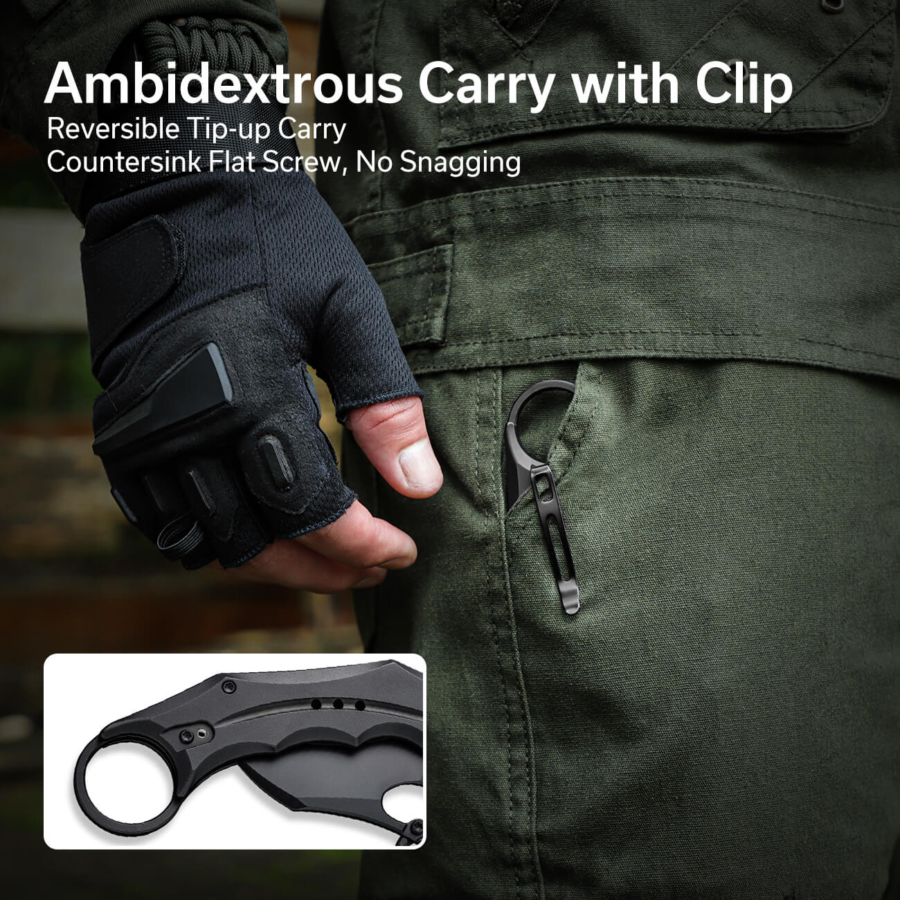 CIVIVI Incisor II Flipper & Thumb Hole & Button Lock Knife Aluminum Handle (2.02" Nitro-V Blade) C16016B-1 - Image 6