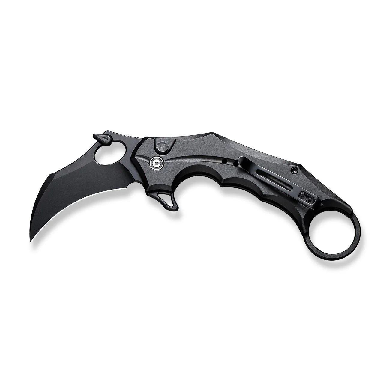 CIVIVI Incisor II Flipper & Thumb Hole & Button Lock Knife Aluminum Handle (2.02" Nitro-V Blade) C16016B-1 - Image 9