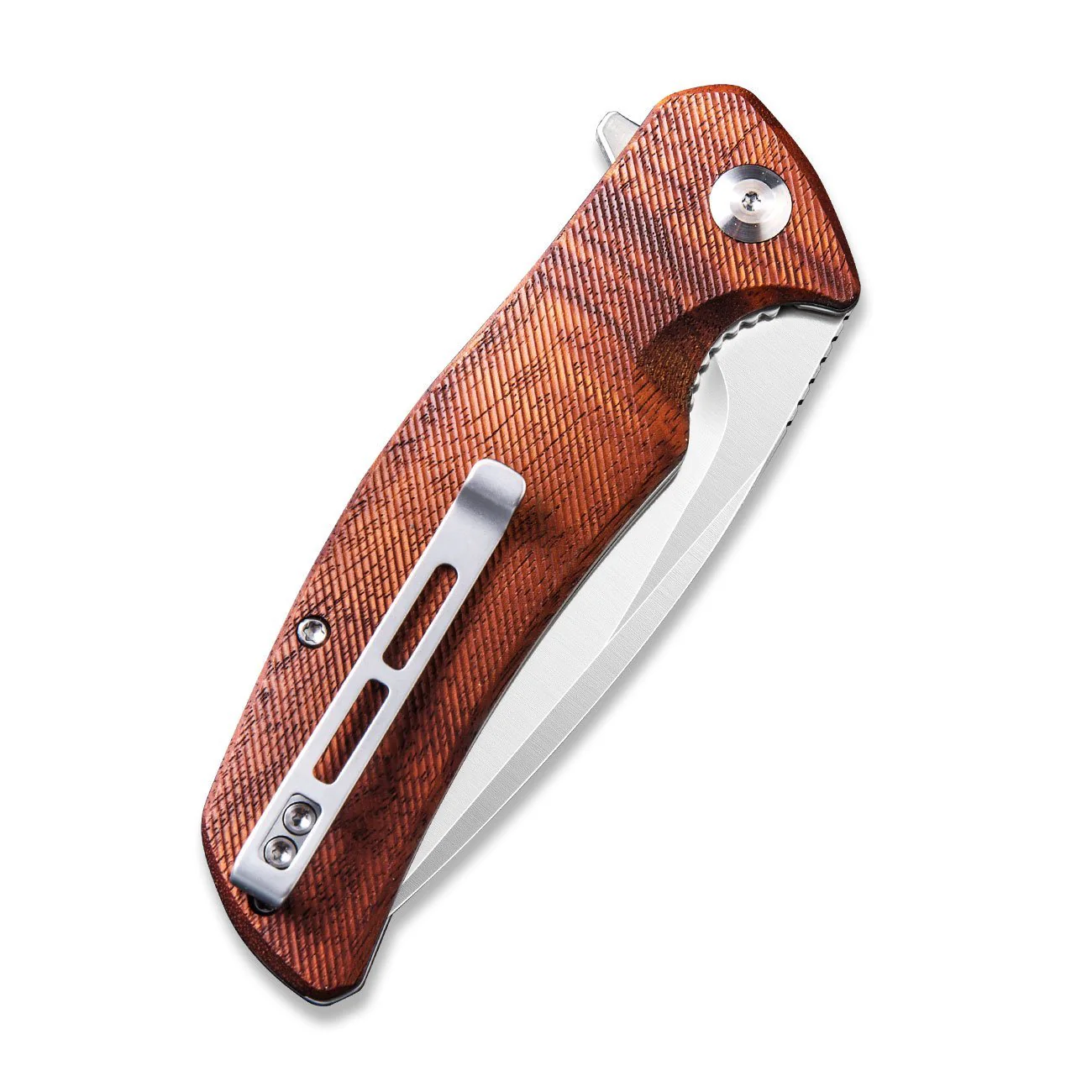 CIVIVI Incite Flipper Knife Wood Handle (3.7" D2 Blade) C908D - Image 6