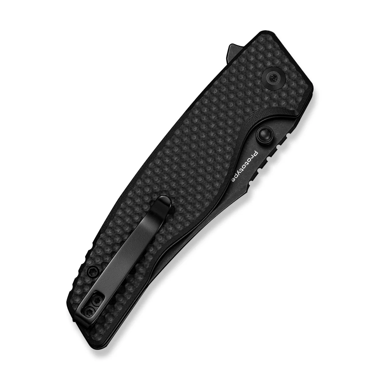 CIVIVI Ladon Flipper & Thumb Stud & Button Lock Knife Black G10 Handle (3.47" Black Stonewashed Nitro-V Blade) C25016B Sample1 - Image 4