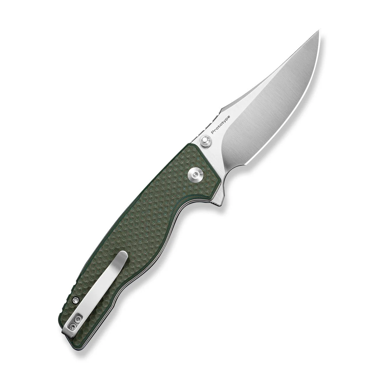CIVIVI Ladon Flipper & Thumb Stud & Button Lock Knife OD Green & Teal Green G10 Handle (3.47" Satin Finished Nitro-V Blade) C25016B Sample2 - Image 2