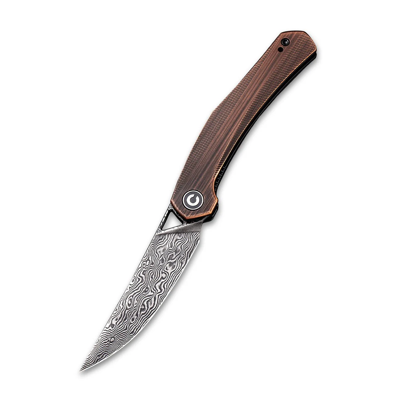 CIVIVI Lazar Front Flipper Knife Copper Handle (3.31" Damascus Blade) C20013-DS1 - Image 3