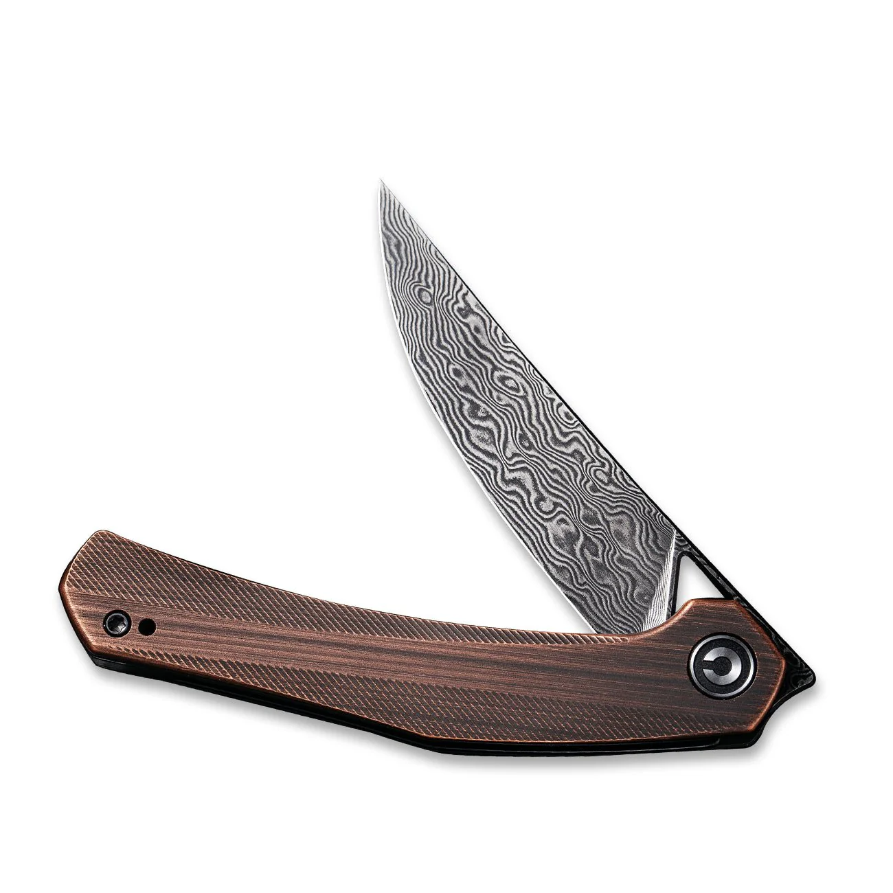 CIVIVI Lazar Front Flipper Knife Copper Handle (3.31" Damascus Blade) C20013-DS1 - Image 4