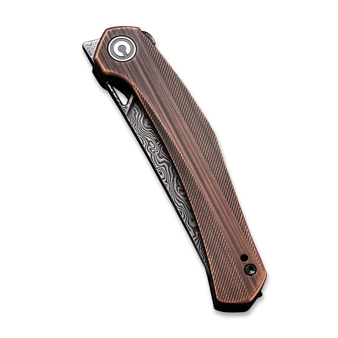 CIVIVI Lazar Front Flipper Knife Copper Handle (3.31" Damascus Blade) C20013-DS1 - Image 5