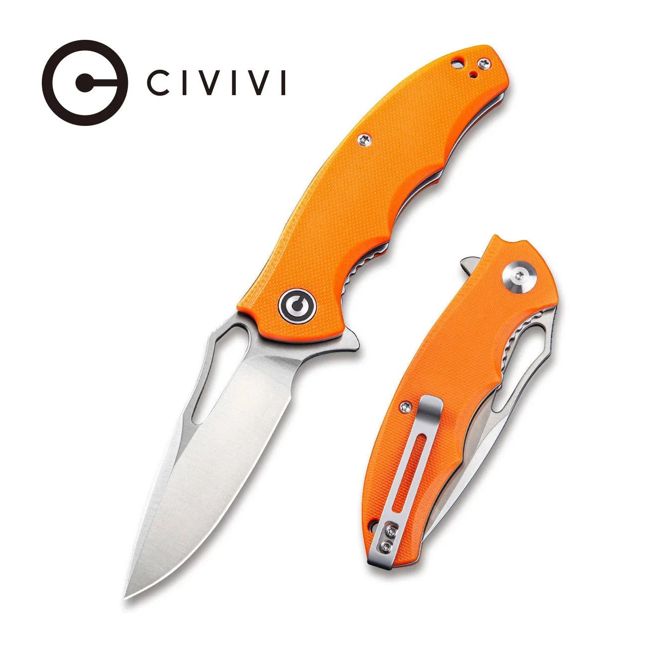 CIVIVI Little Fiend Flipper & Thumb Hole Knife G10 Handle (3.01" D2 Blade) C910B