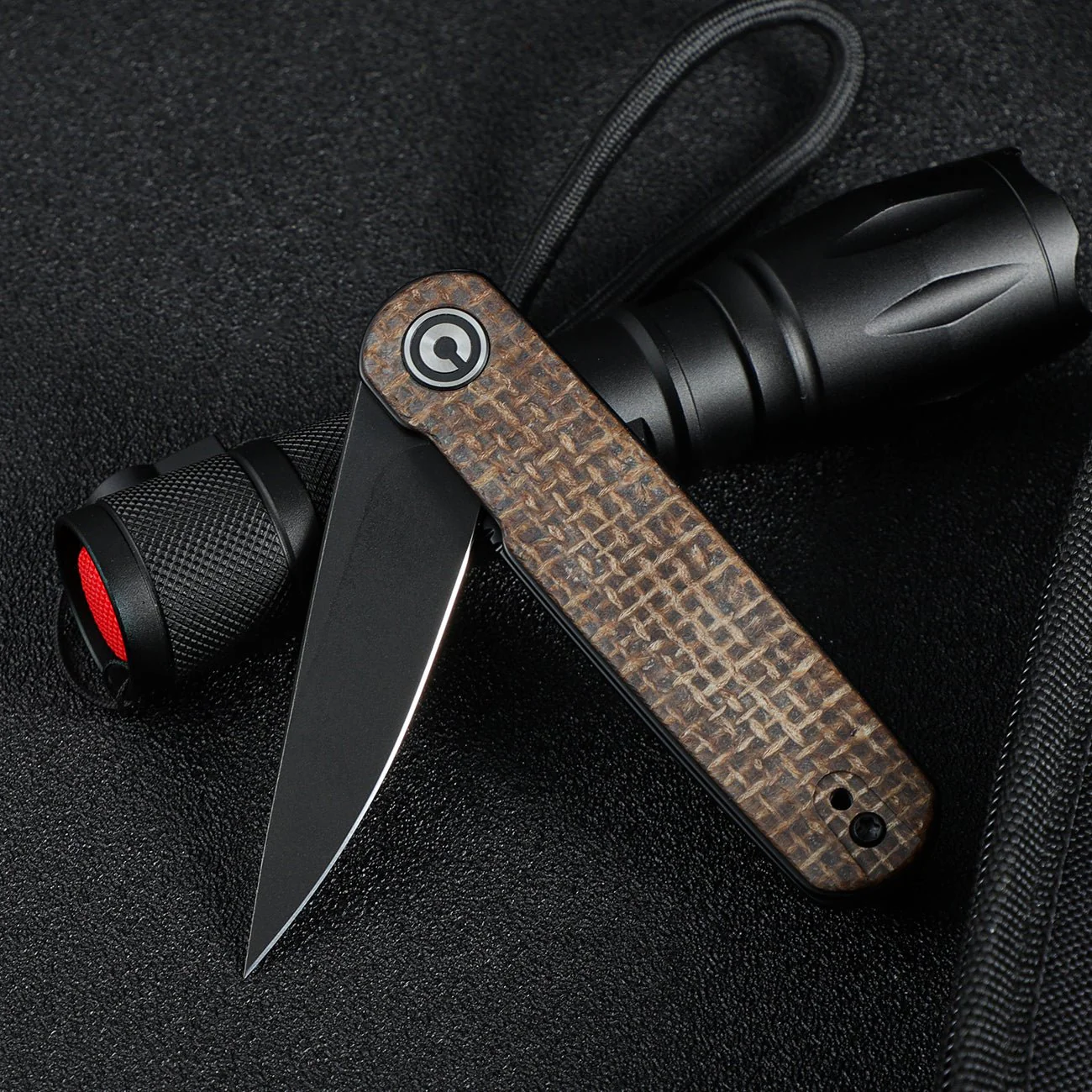 CIVIVI Lumi Top Flipper Pocket Knife Micarta Handle (2.56" 14C28N Blade) C20024-5 - Image 4