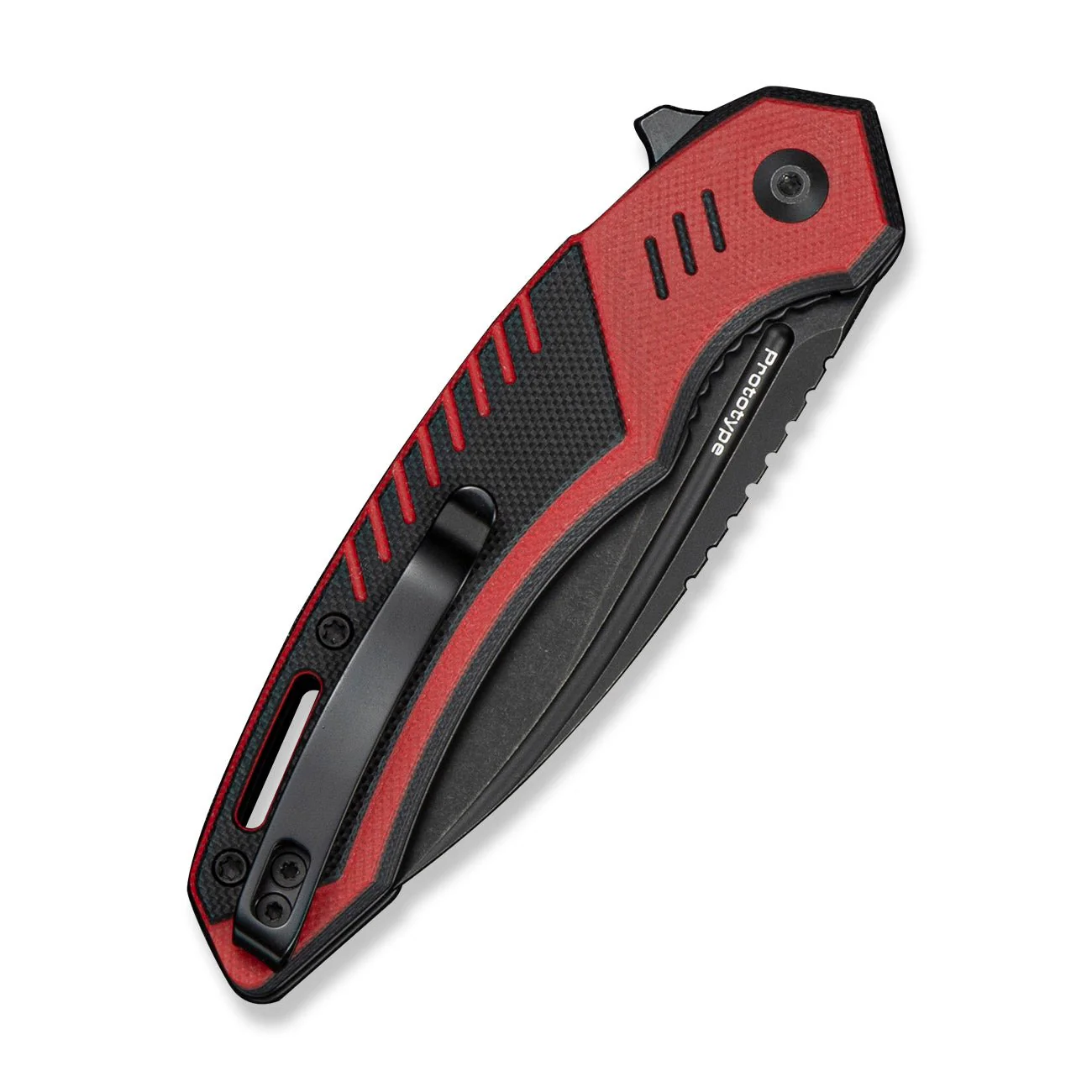 CIVIVI Lunaris Flipper Knife Black & Red G10 Handle (3.43" Black Stonewashed Nitro-V Blade) C25057 Sample1 - Image 4