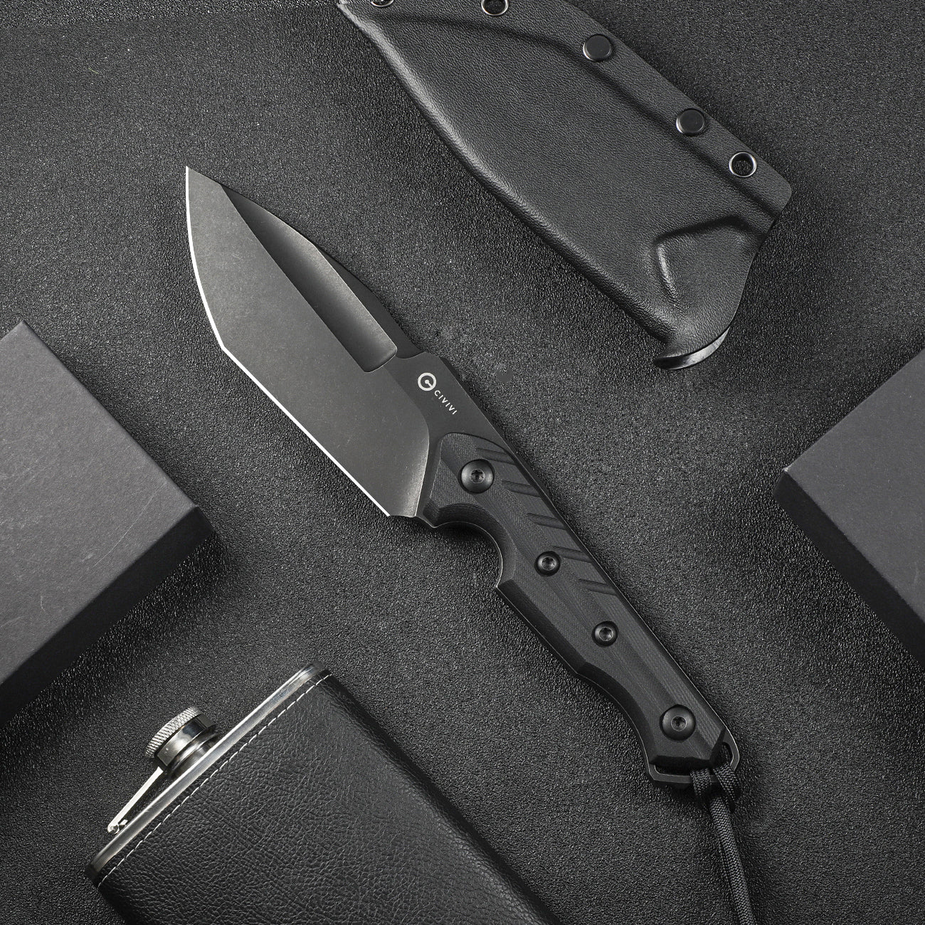 CIVIVI Maxwell Fixed Blade Knife G10 Handle (4.74" D2 Blade) C21040-1 - Image 6