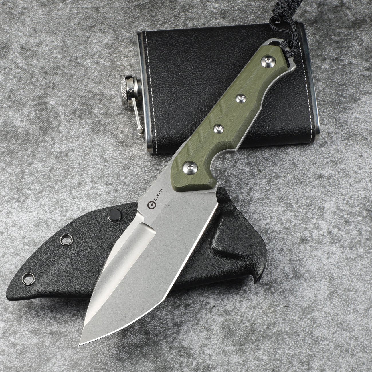 CIVIVI Maxwell Fixed Blade Knife G10 Handle (4.74" D2 Blade) C21040-2 - Image 5