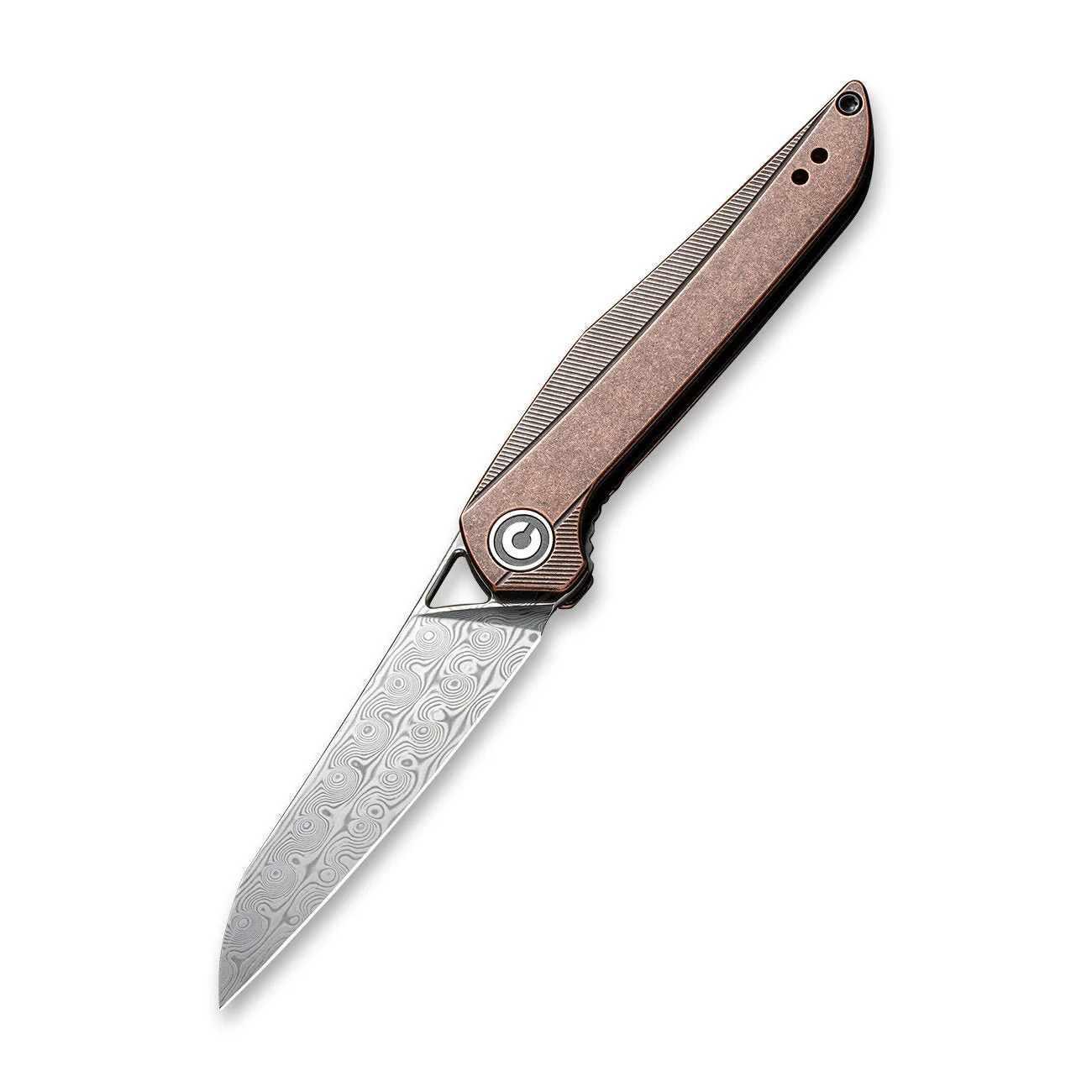 CIVIVI McKenna Front Flipper Knife Copper Handle (2.92" Damascus Blade) C905DS-2 - Image 3