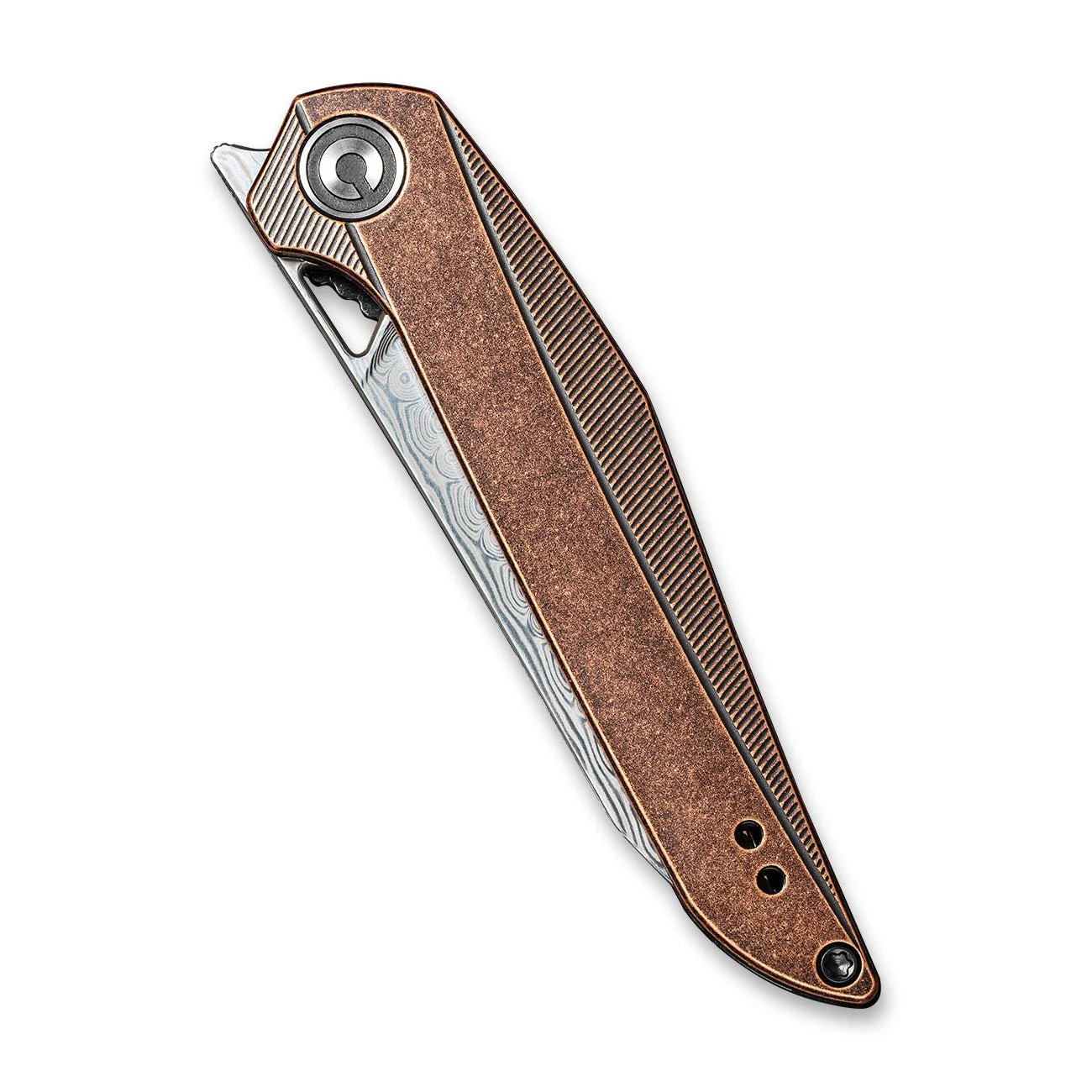 CIVIVI McKenna Front Flipper Knife Copper Handle (2.92" Damascus Blade) C905DS-2 - Image 5
