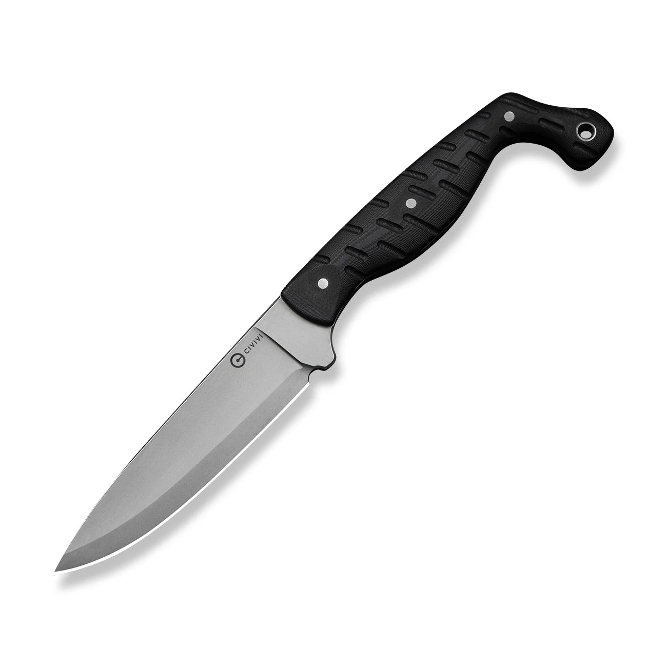 CIVIVI MDRN Hunter Fixed Blade Knife Black G10 Handle (4.12" Stonewashed Nitro-V Blade) C23078-1, With 1PC Black Kydex Sheath & 2PCS Black Straps - Image 12