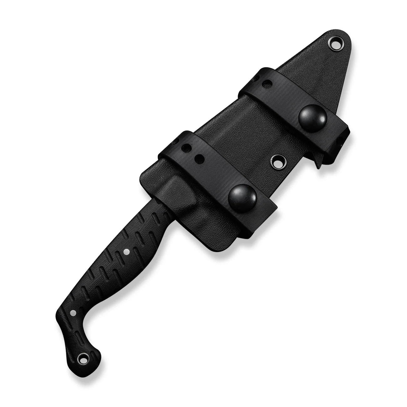 CIVIVI MDRN Hunter Fixed Blade Knife Black G10 Handle (4.12" Stonewashed Nitro-V Blade) C23078-1, With 1PC Black Kydex Sheath & 2PCS Black Straps - Image 9