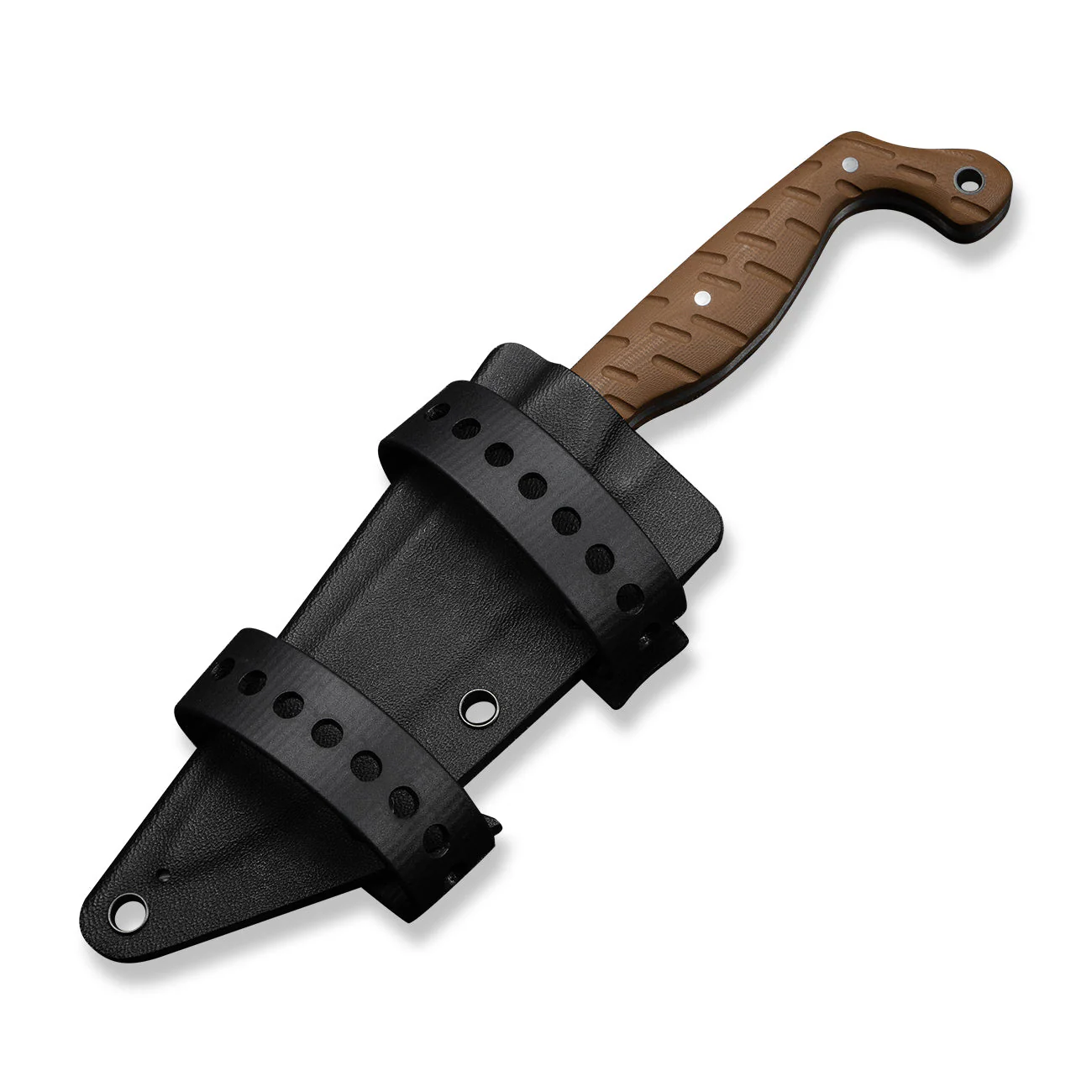 CIVIVI MDRN Hunter Fixed Blade Knife Brown G10 Handle (4.12" Satin Finished Nitro-V Blade) C23078-2, With 1PC Black Kydex Sheath & 2PCS Black Straps - Image 10