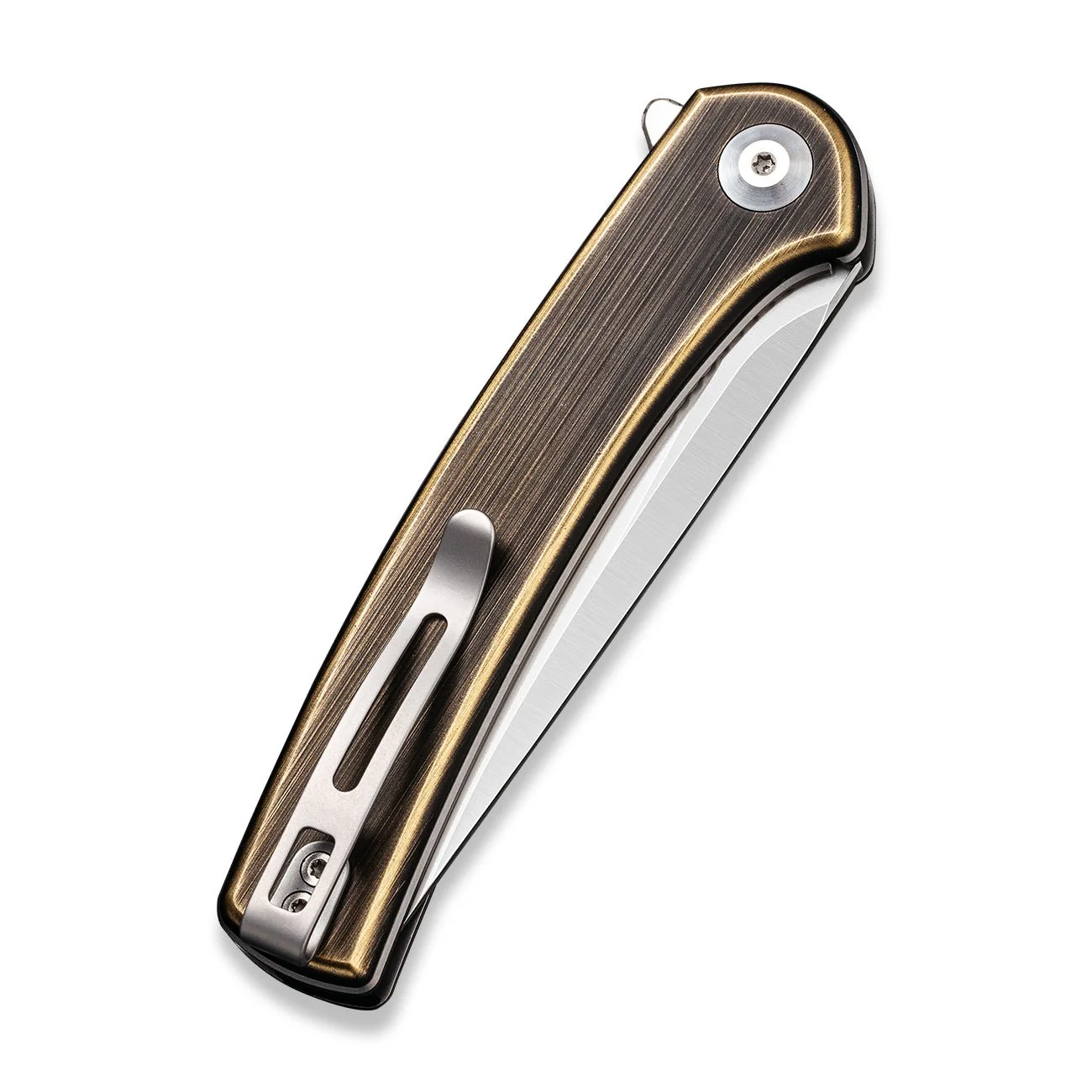 CIVIVI Mini Asticus Flipper Knife Brass Handle (3.25" 10Cr15CoMoV Blade) C19026B-2 - Image 6