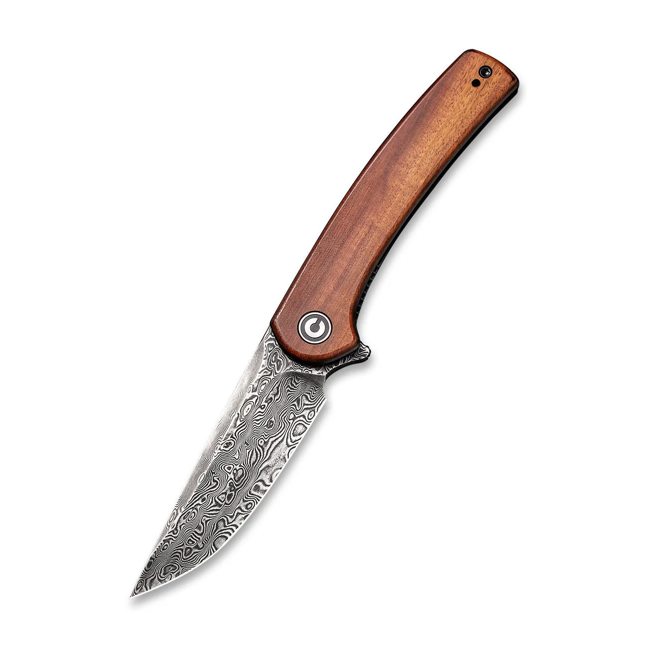 CIVIVI Mini Asticus Flipper Knife Wood Handle (3.25" Damascus Blade) C19026B-DS2 - Image 3