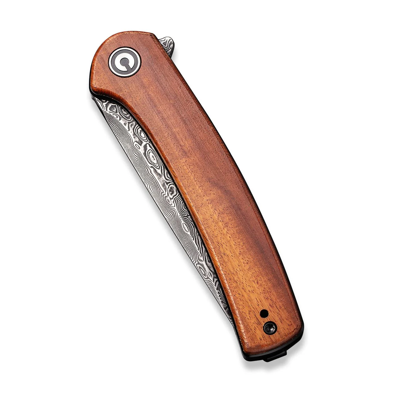 CIVIVI Mini Asticus Flipper Knife Wood Handle (3.25" Damascus Blade) C19026B-DS2 - Image 5