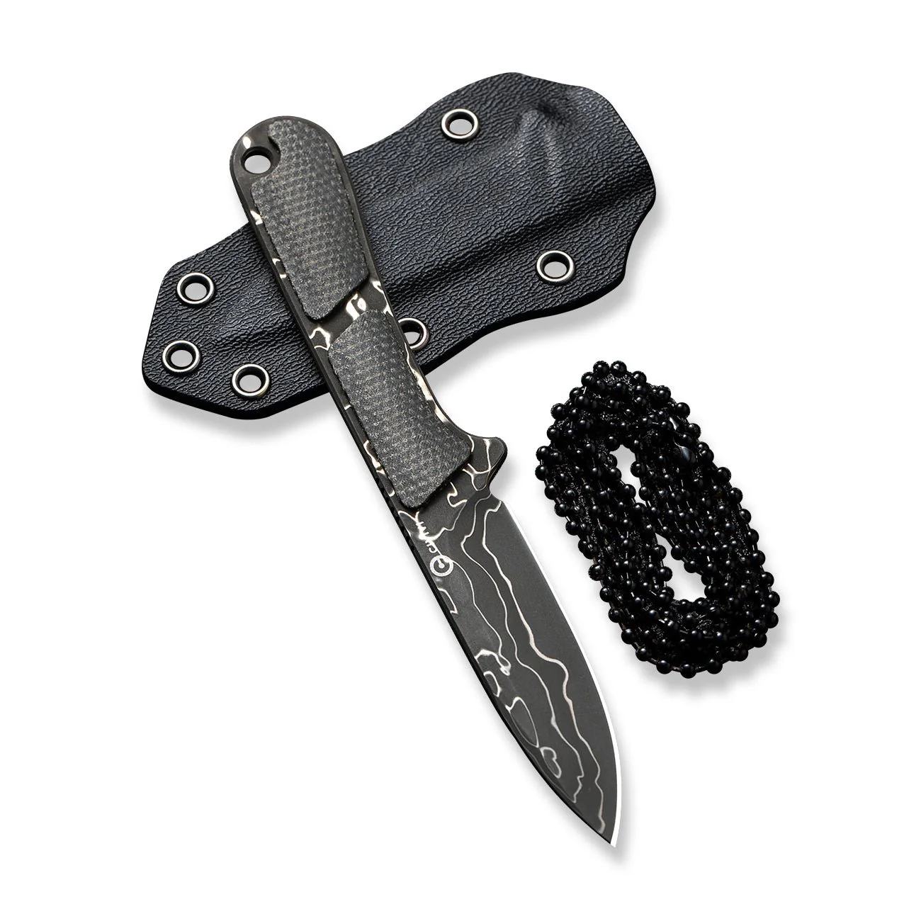 CIVIVI Mini Elementum Fixed Blade Knife Micarta Handle (2.24" Damascus Blade) C23010-DS1 - Image 10