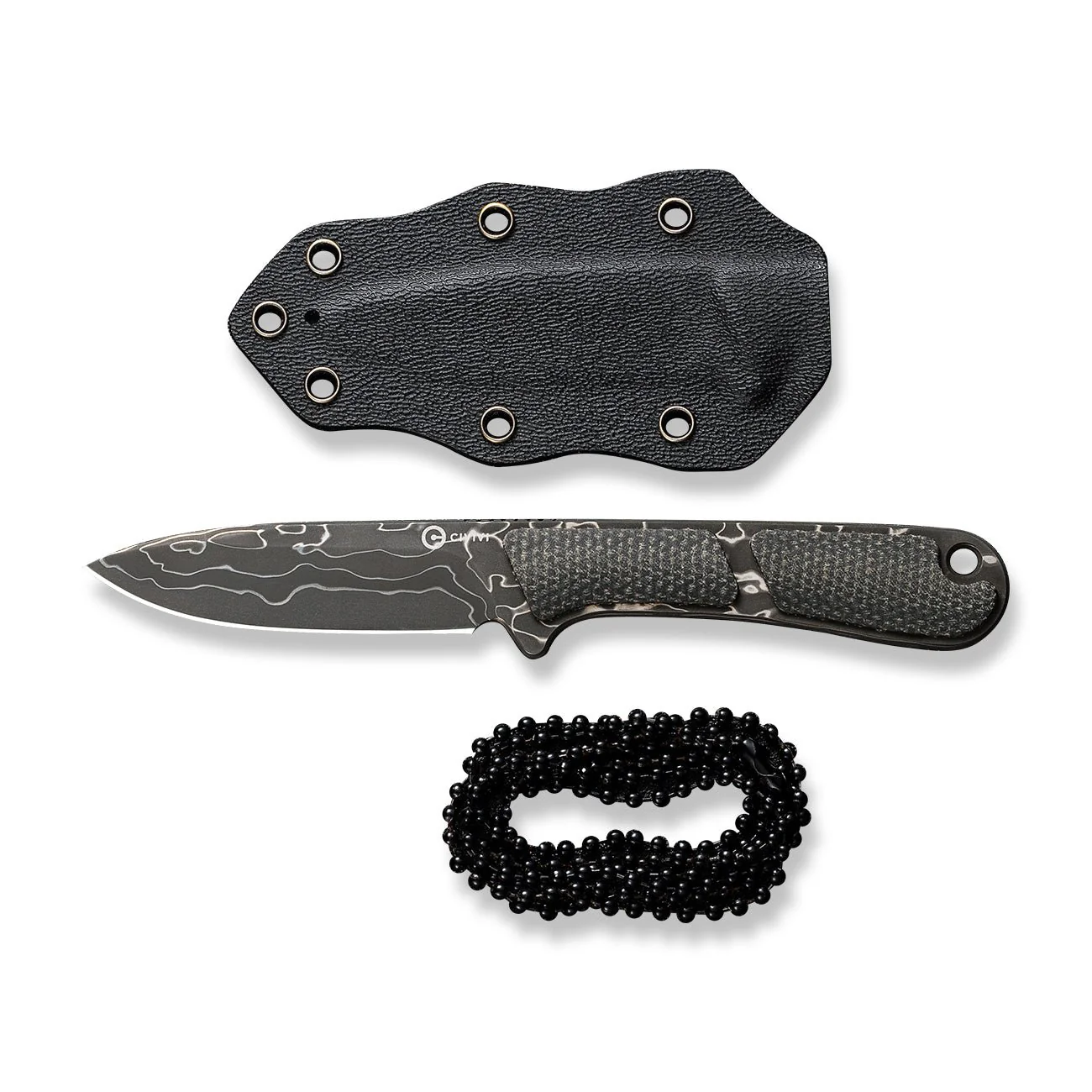 CIVIVI Mini Elementum Fixed Blade Knife Micarta Handle (2.24" Damascus Blade) C23010-DS1 - Image 11