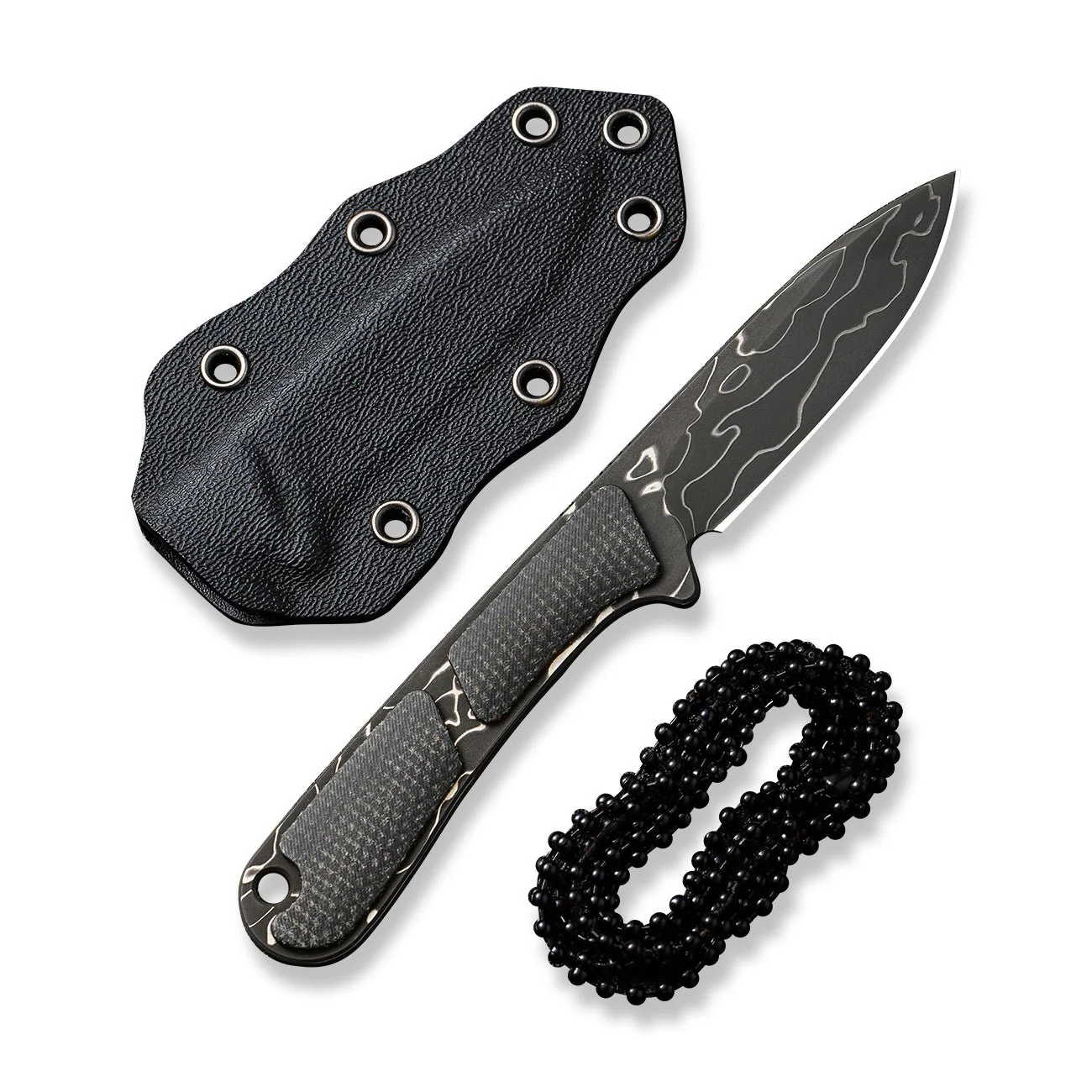 CIVIVI Mini Elementum Fixed Blade Knife Micarta Handle (2.24" Damascus Blade) C23010-DS1 - Image 7