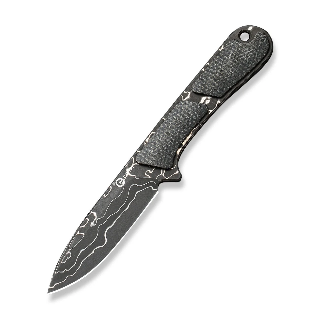 CIVIVI Mini Elementum Fixed Blade Knife Micarta Handle (2.24" Damascus Blade) C23010-DS1 - Image 8