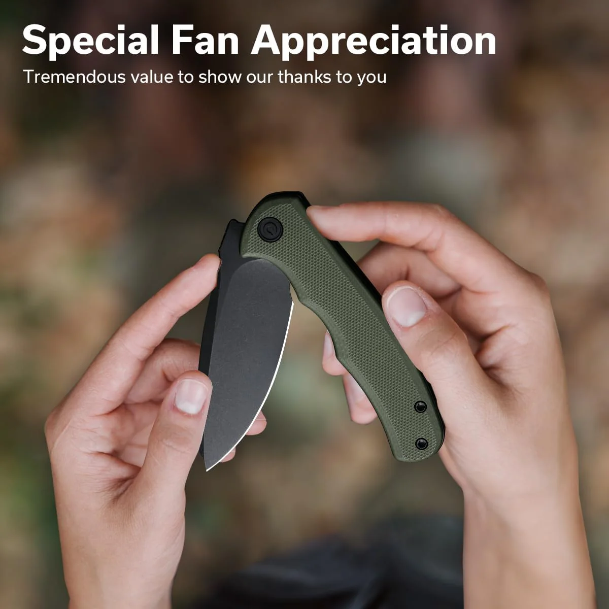 CIVIVI Mini Praxis Flipper Knife G10 Handle (2.98" D2 Blade) C18026C-1 - Image 3