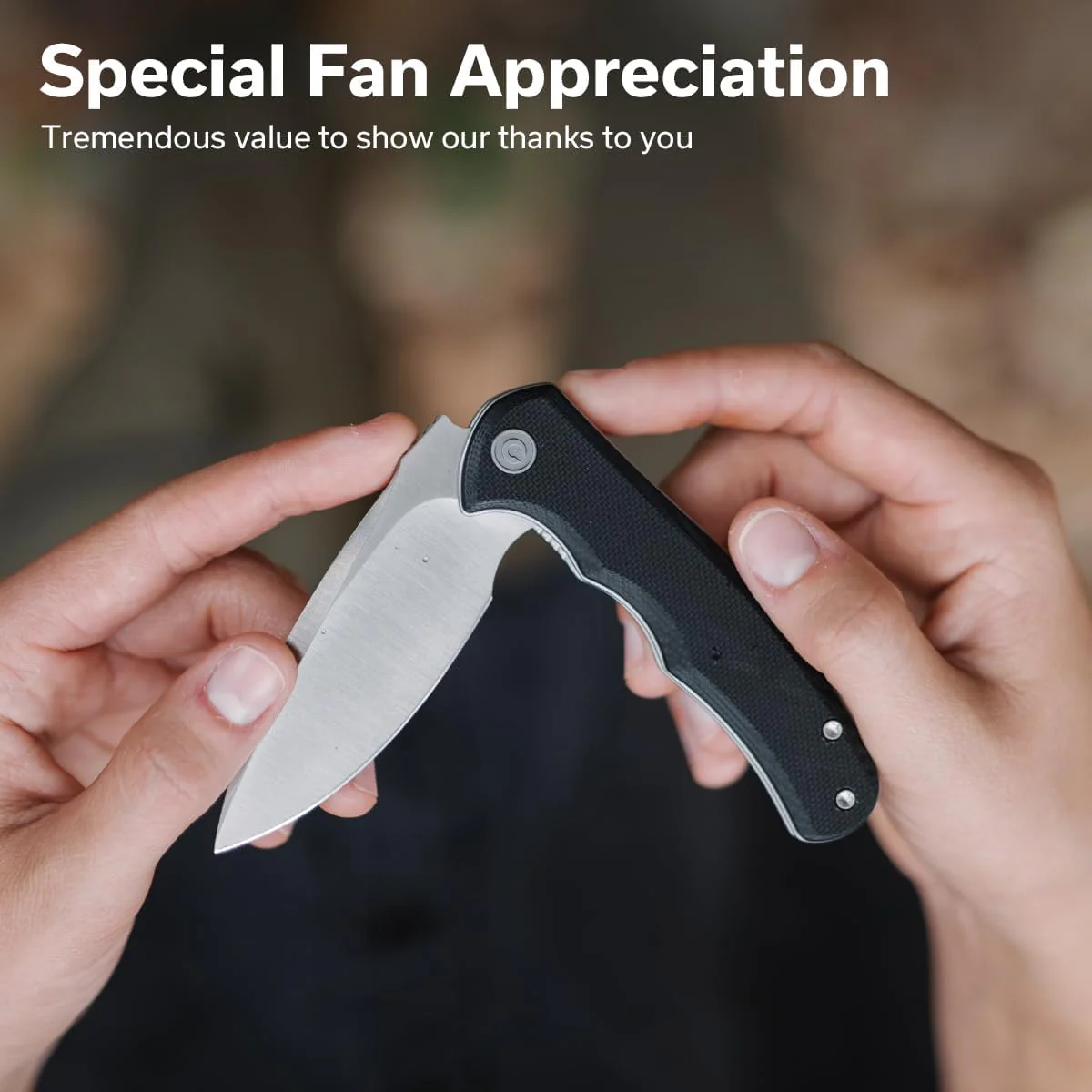 CIVIVI Mini Praxis Flipper Knife G10 Handle (2.98" D2 Blade) C18026C-2 - Image 3