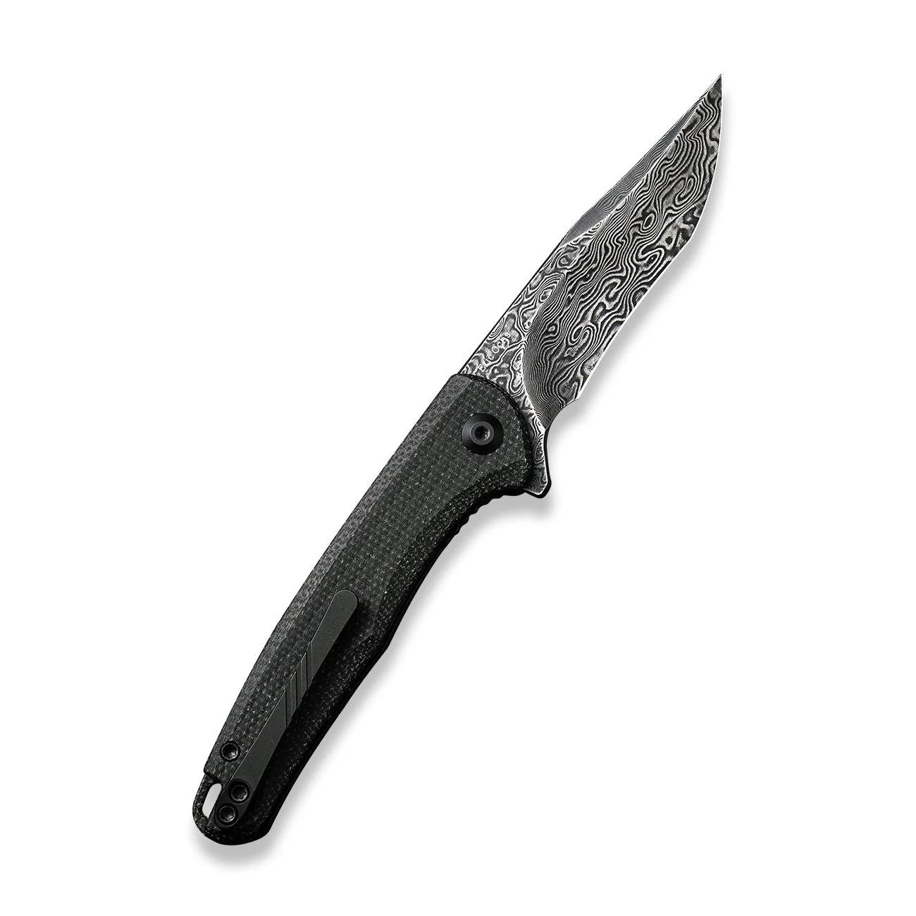 CIVIVI Mini Sandbar Flipper Knife Micarta Handle (2.95" Damascus Blade) C20011-DS1 - Image 2