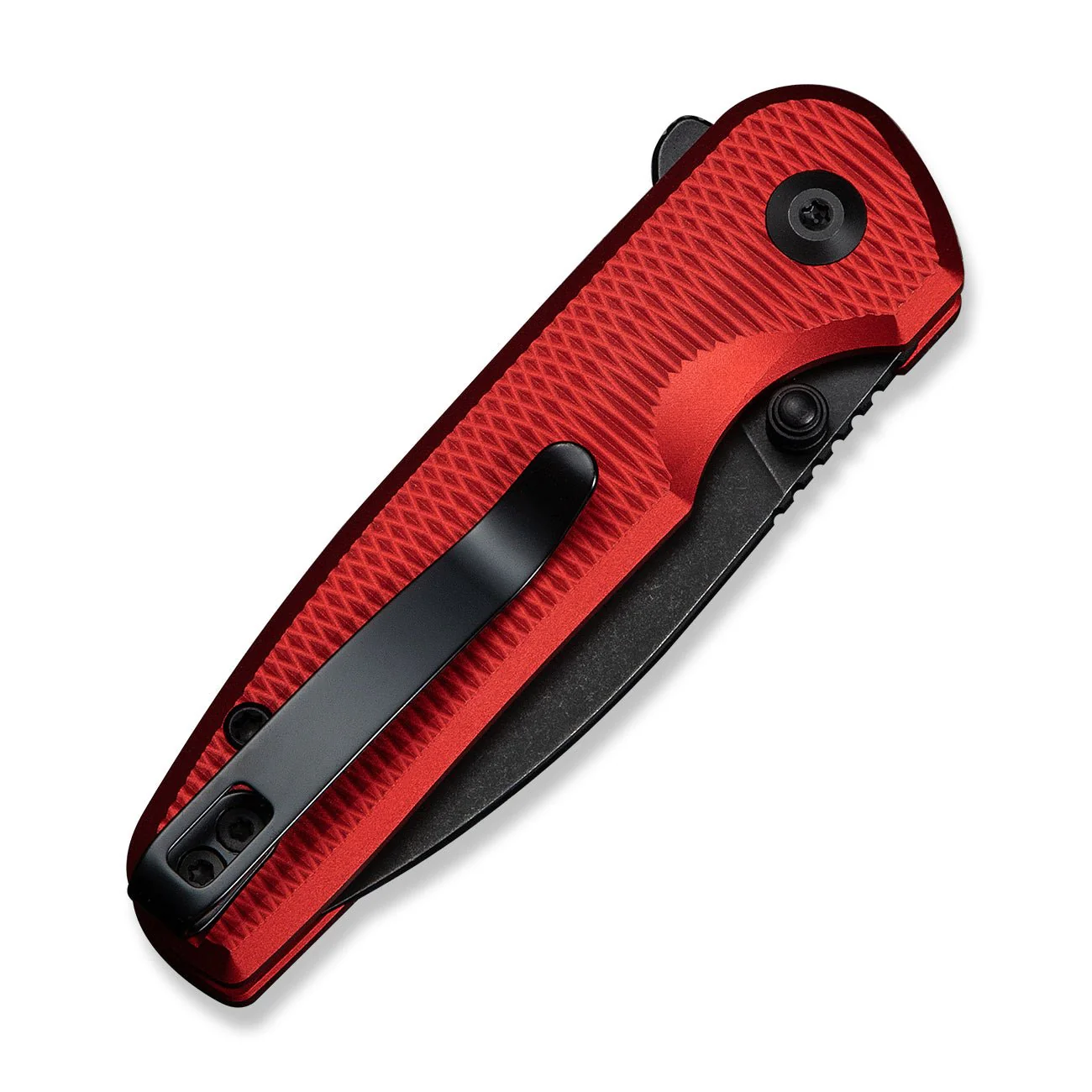 CIVIVI Mini Shakan Flipper & Thumb Stud & Button Lock Knife Ripple Patterned Red Aluminum Handle (2.48" Black Stonewashed Nitro-V Blade) C20052F-2 - Image 13