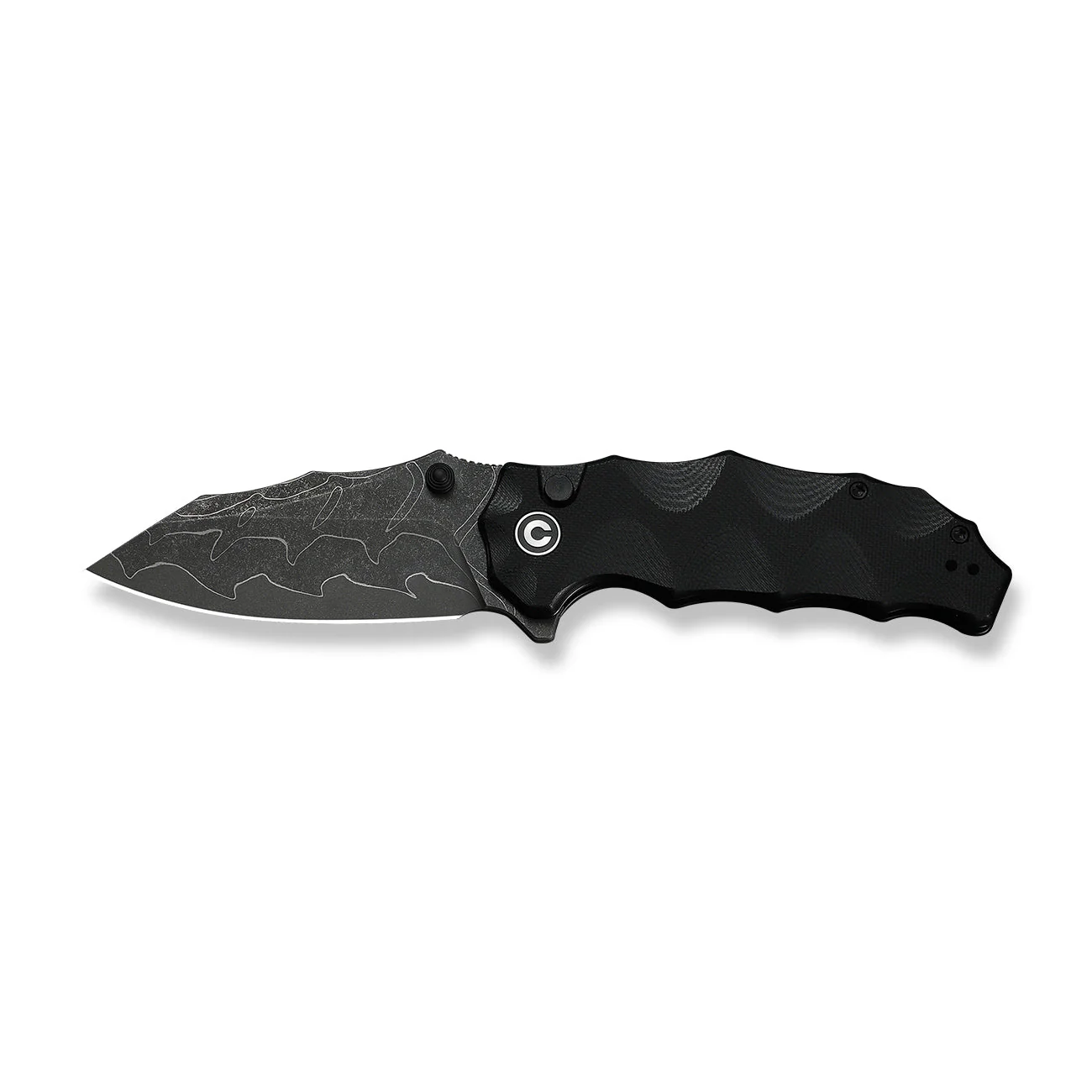 CIVIVI Natterjack Thumb Stud & Button Lock Knife G10 Handle (3.19" Damascus Blade) C24028-DS1 - Image 10