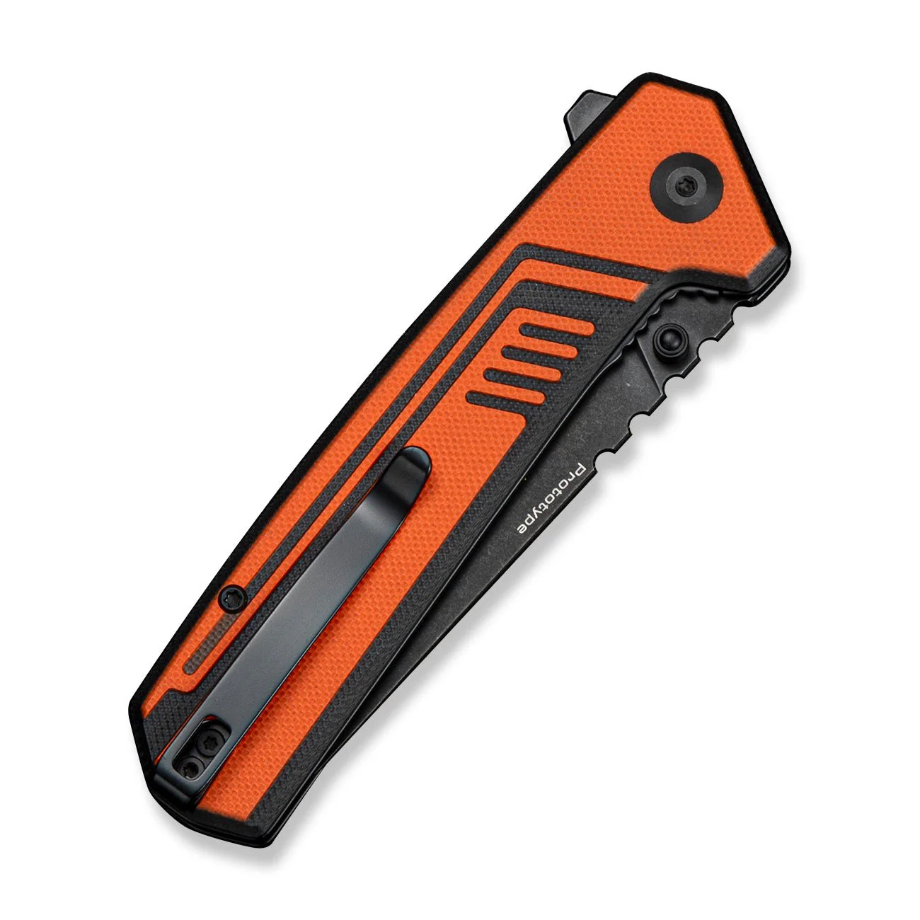 CIVIVI Neovex Flipper & Thumb Stud Knife Orange & Black G10 Handle (3.5" Black Stonewashed 14C28N Blade) C25008A Sample1 - Image 4
