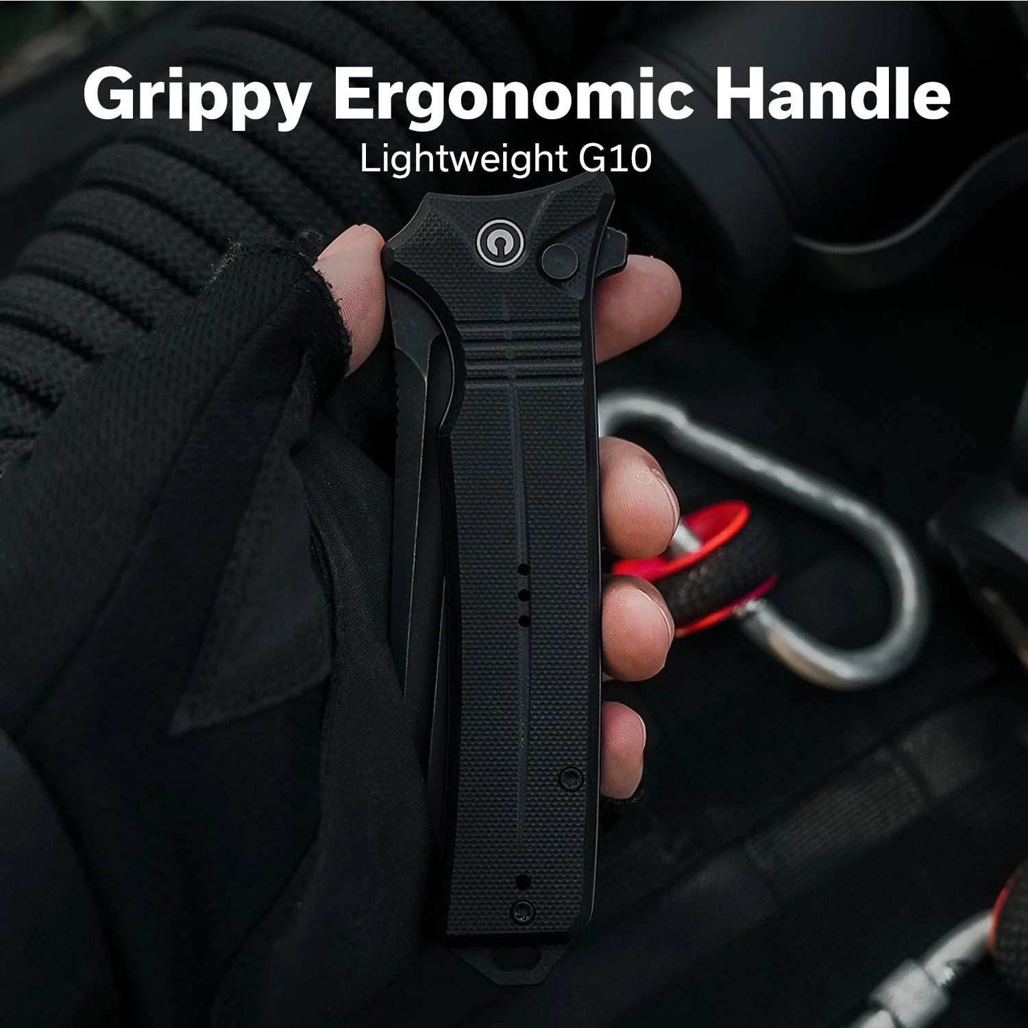 CIVIVI Neurohaptic Flipper & Button Lock Knife G10 Handle (3.74" Nitro-V Blade) C23080-1 - Image 4