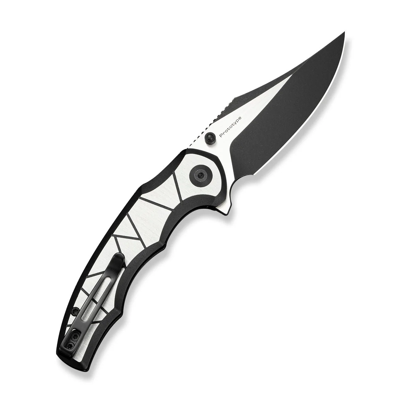 CIVIVI Nithyra Flipper & Thumb Stud Knife Black & Gray Aluminum Handle (3.27" Black Stonewashed 14C28N Blade) C25051 Sample1 - Image 2