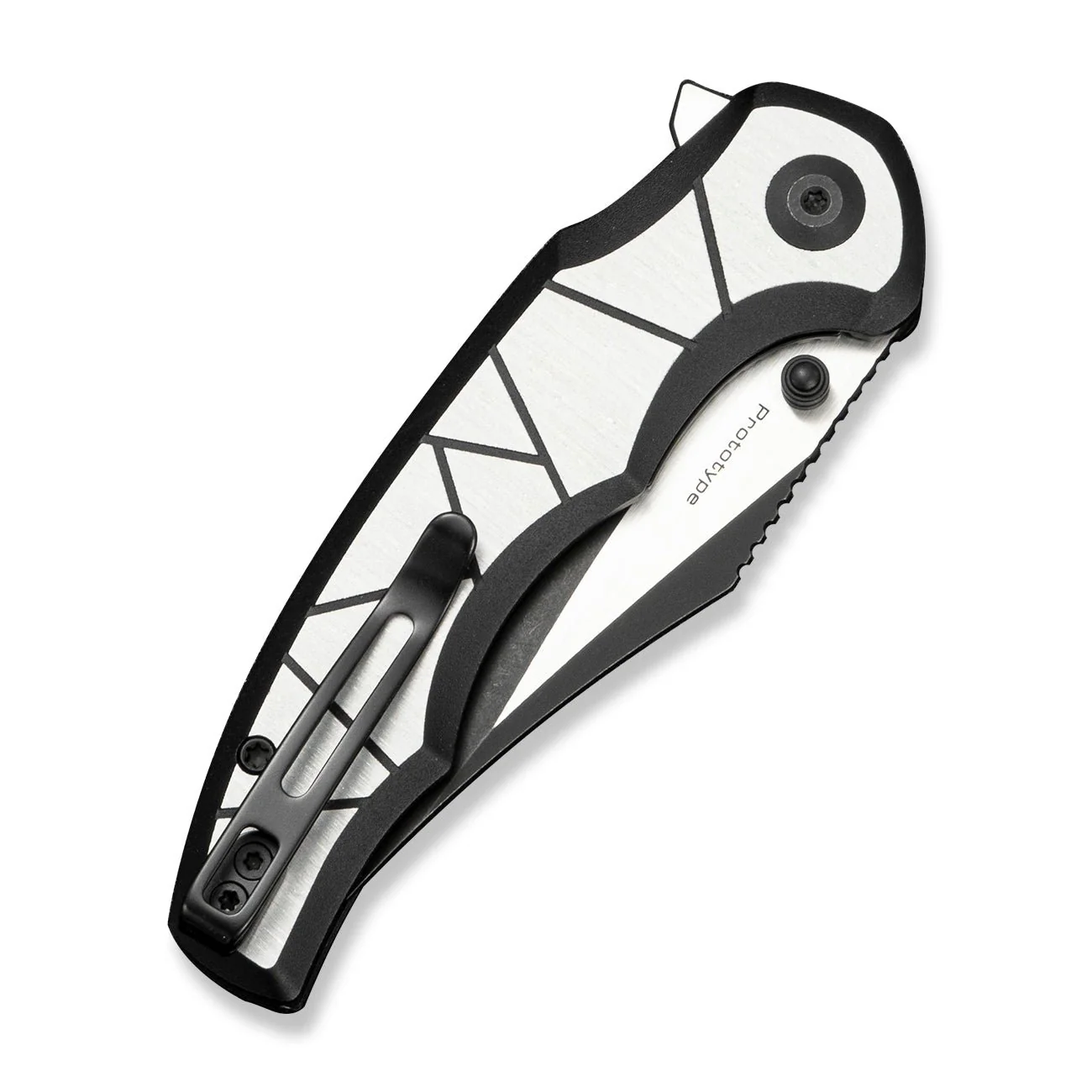 CIVIVI Nithyra Flipper & Thumb Stud Knife Black & Gray Aluminum Handle (3.27" Black Stonewashed 14C28N Blade) C25051 Sample1 - Image 4