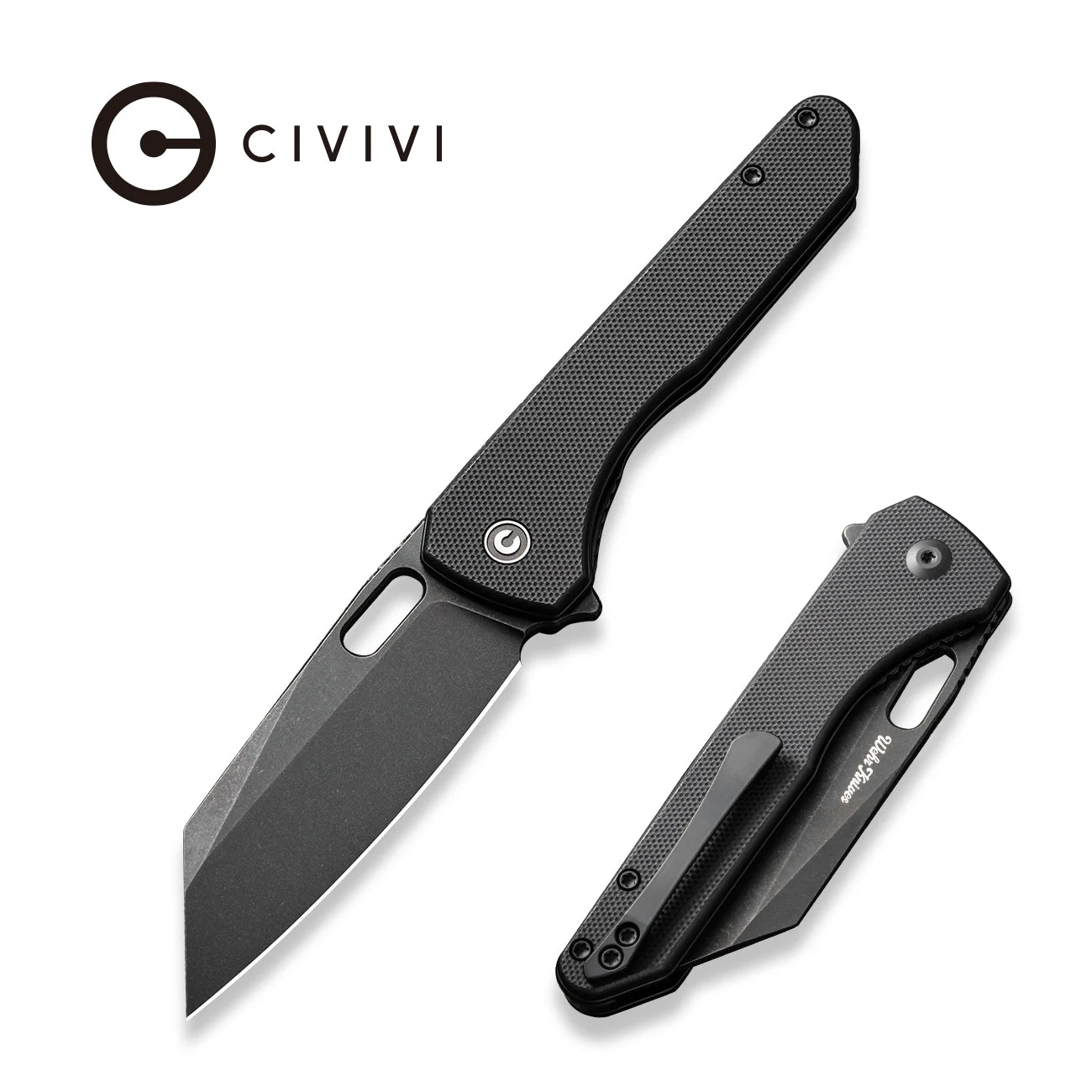 CIVIVI Nugz Flipper & Thumb Hole Knife G10 Handle (3.17" 14C28N Blade) C23060-1