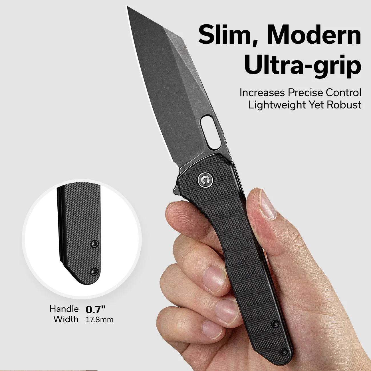 CIVIVI Nugz Flipper & Thumb Hole Knife G10 Handle (3.17" 14C28N Blade) C23060-1 - Image 3
