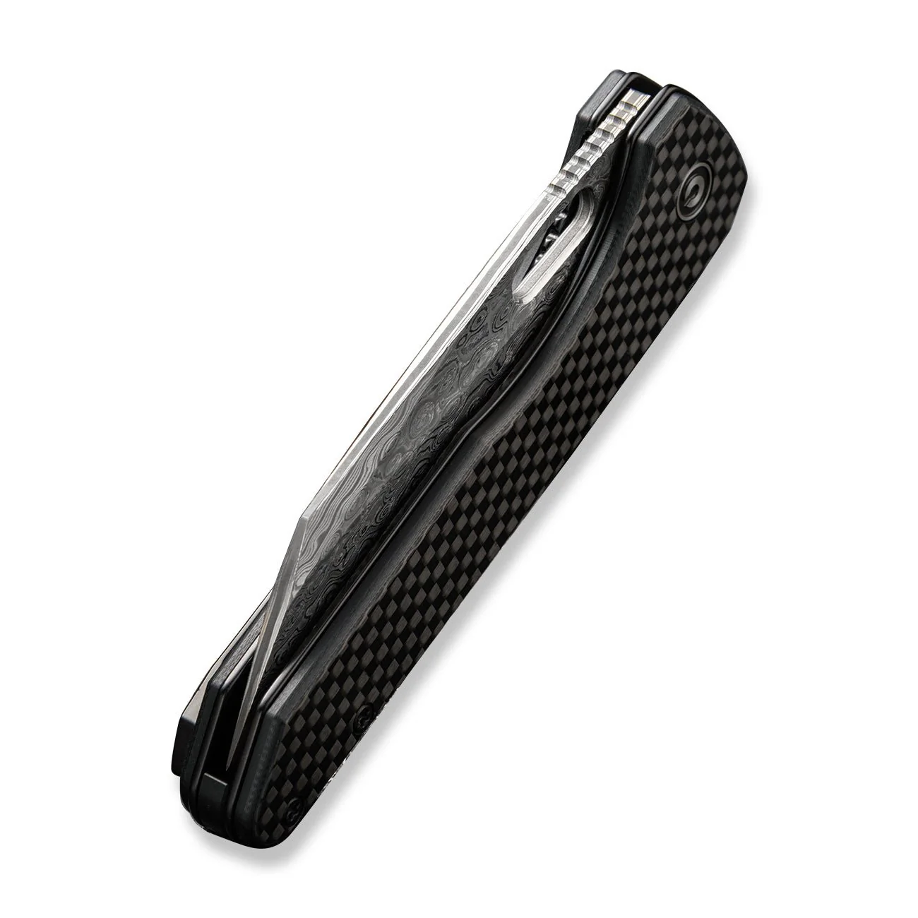 CIVIVI Nugz Flipper & Thumb Hole Knife Carbon Fiber & G10 Handle (3.17" Damascus Blade) C23060-DS1 - Image 13