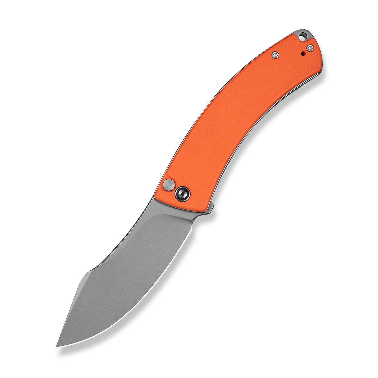 CIVIVI Outlaw Muk Flipper & Button Lock Knife Orange G10 Handle (3.47" Stonewashed 14C28N Blade) C24079-2 - Image 10