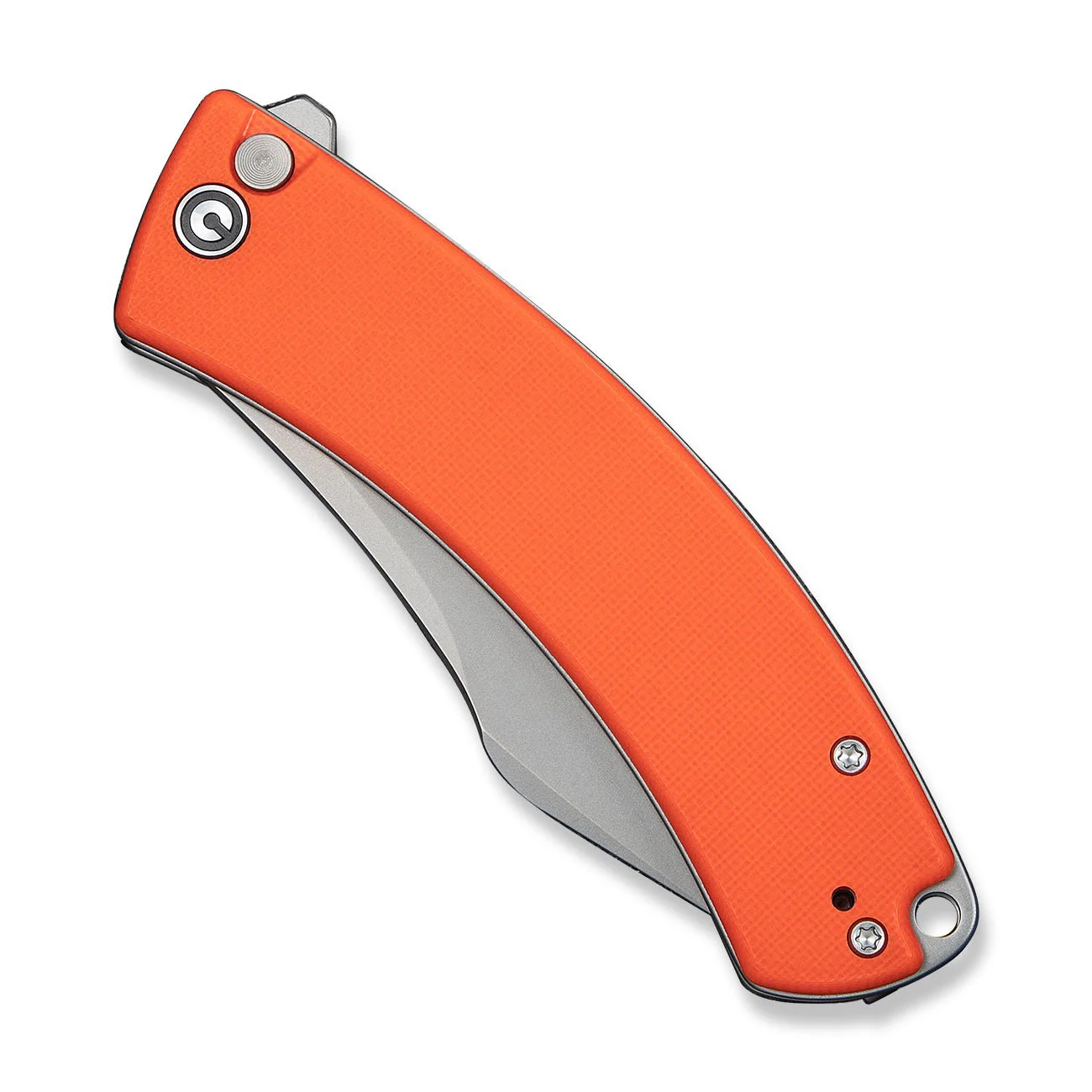 CIVIVI Outlaw Muk Flipper & Button Lock Knife Orange G10 Handle (3.47" Stonewashed 14C28N Blade) C24079-2 - Image 13
