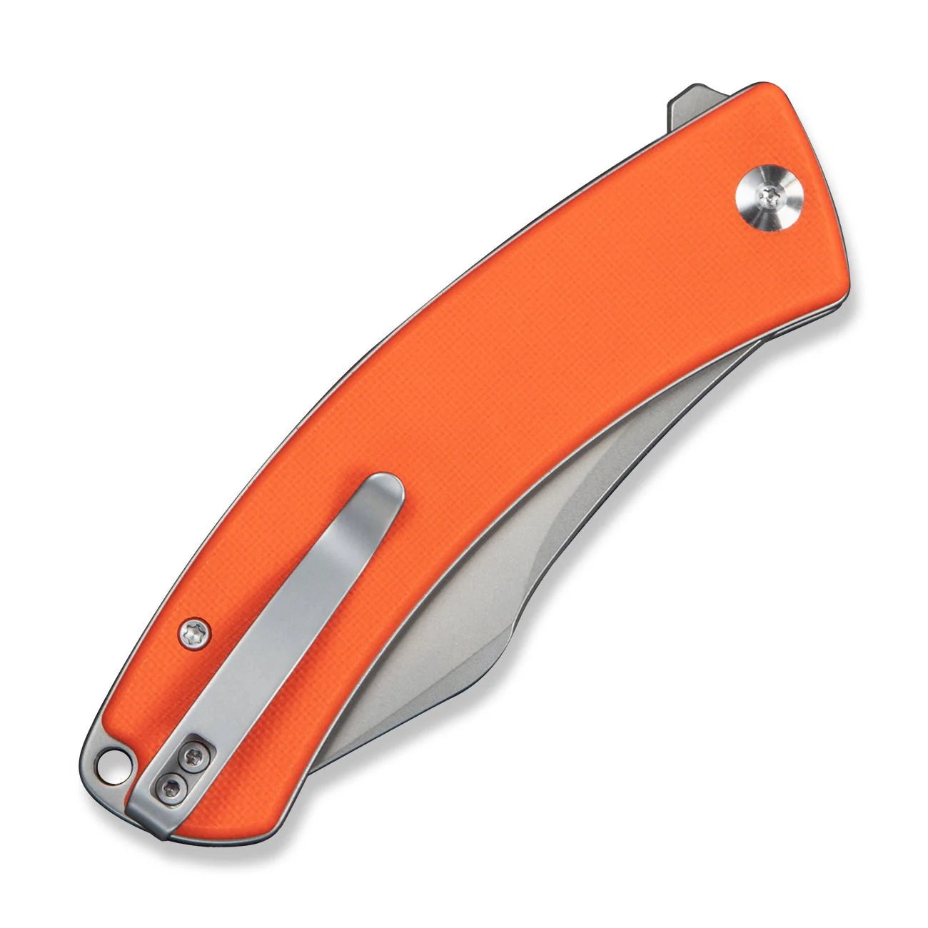 CIVIVI Outlaw Muk Flipper & Button Lock Knife Orange G10 Handle (3.47" Stonewashed 14C28N Blade) C24079-2 - Image 14