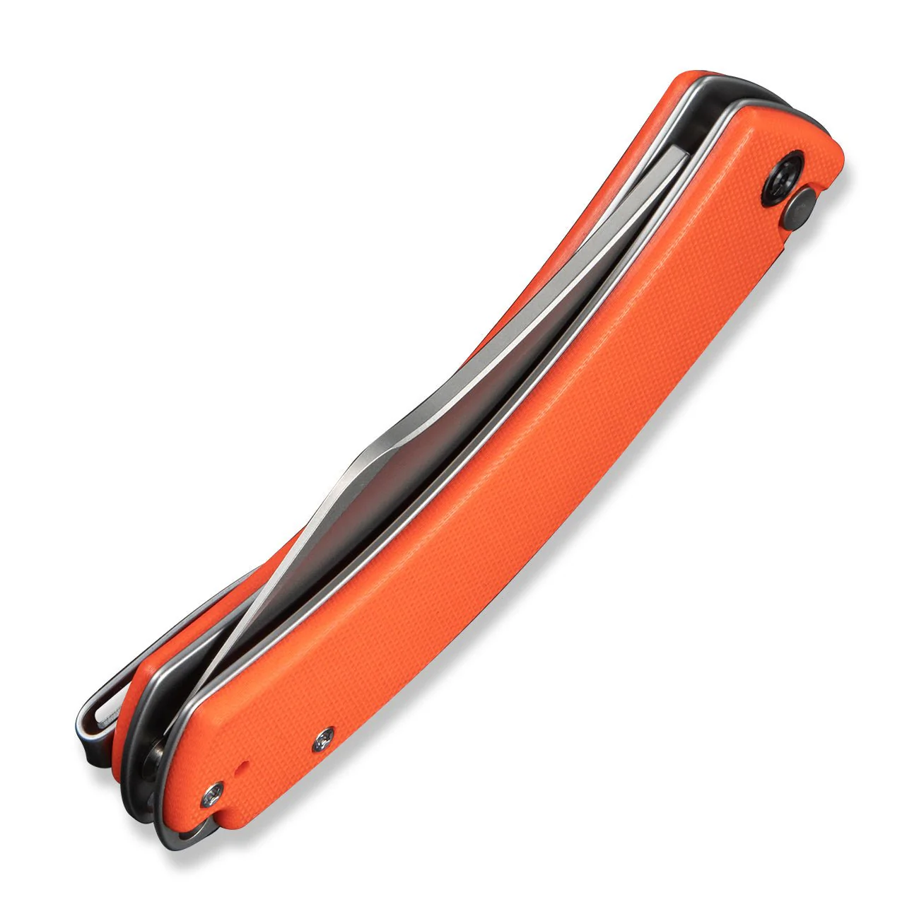 CIVIVI Outlaw Muk Flipper & Button Lock Knife Orange G10 Handle (3.47" Stonewashed 14C28N Blade) C24079-2 - Image 15