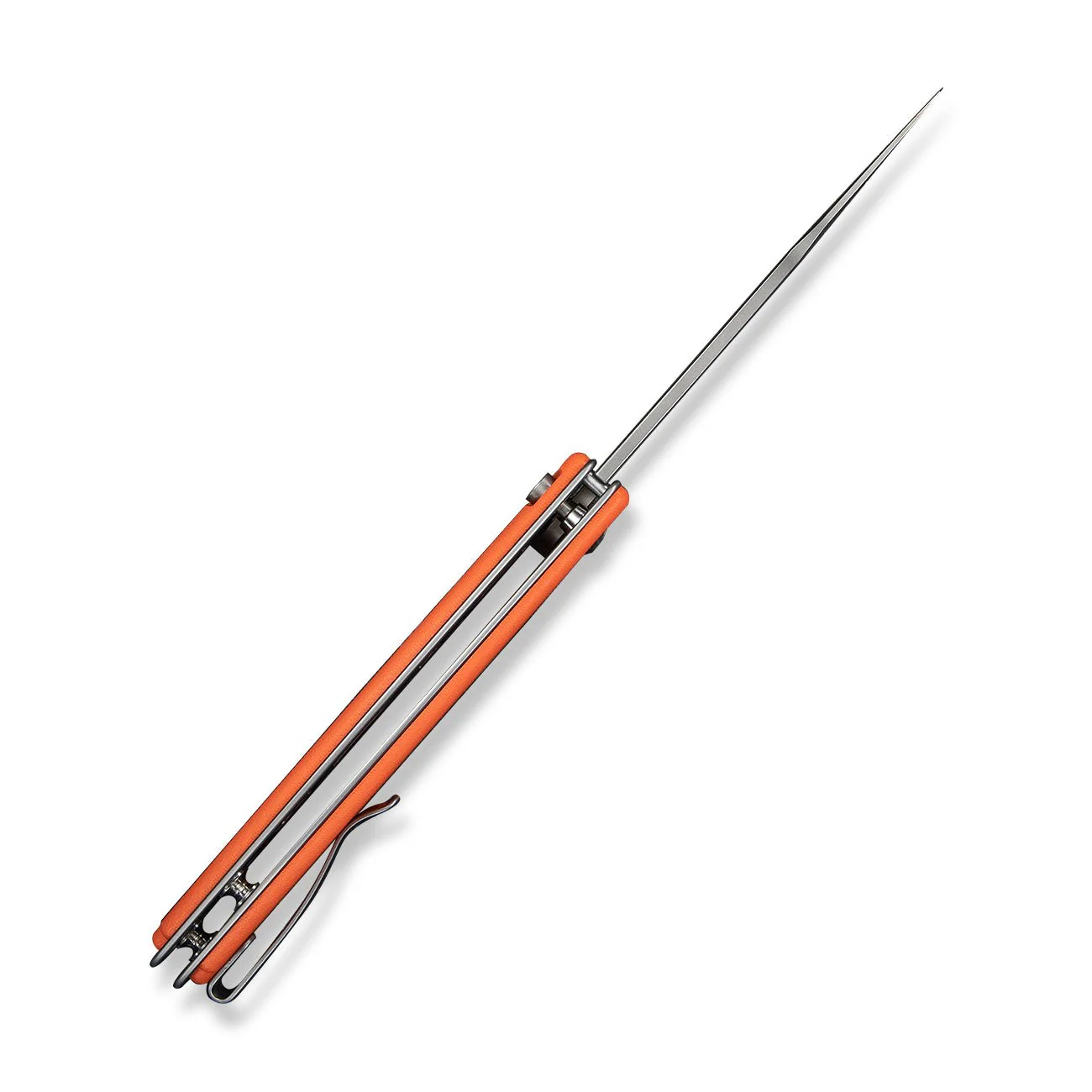 CIVIVI Outlaw Muk Flipper & Button Lock Knife Orange G10 Handle (3.47" Stonewashed 14C28N Blade) C24079-2 - Image 16