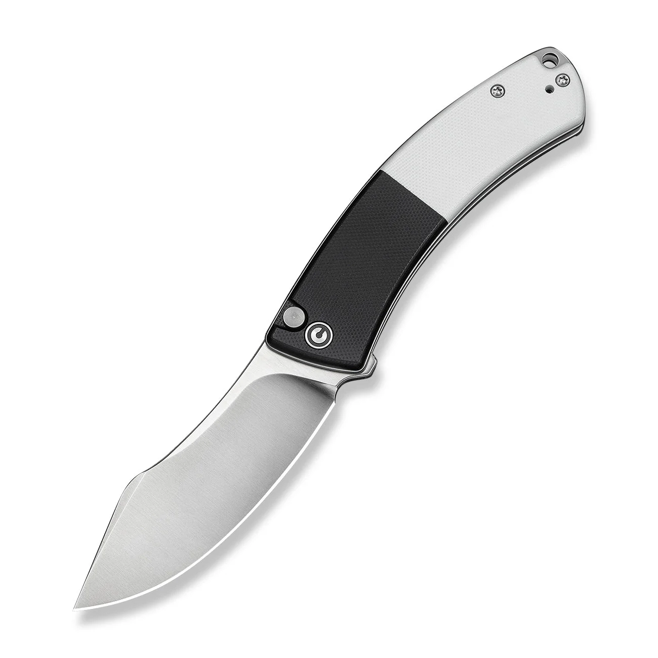 CIVIVI Outlaw Muk Flipper & Button Lock Knife Black & White G10 Handle (3.47" Satin Finished 14C28N Blade) C24079-4 - Image 10