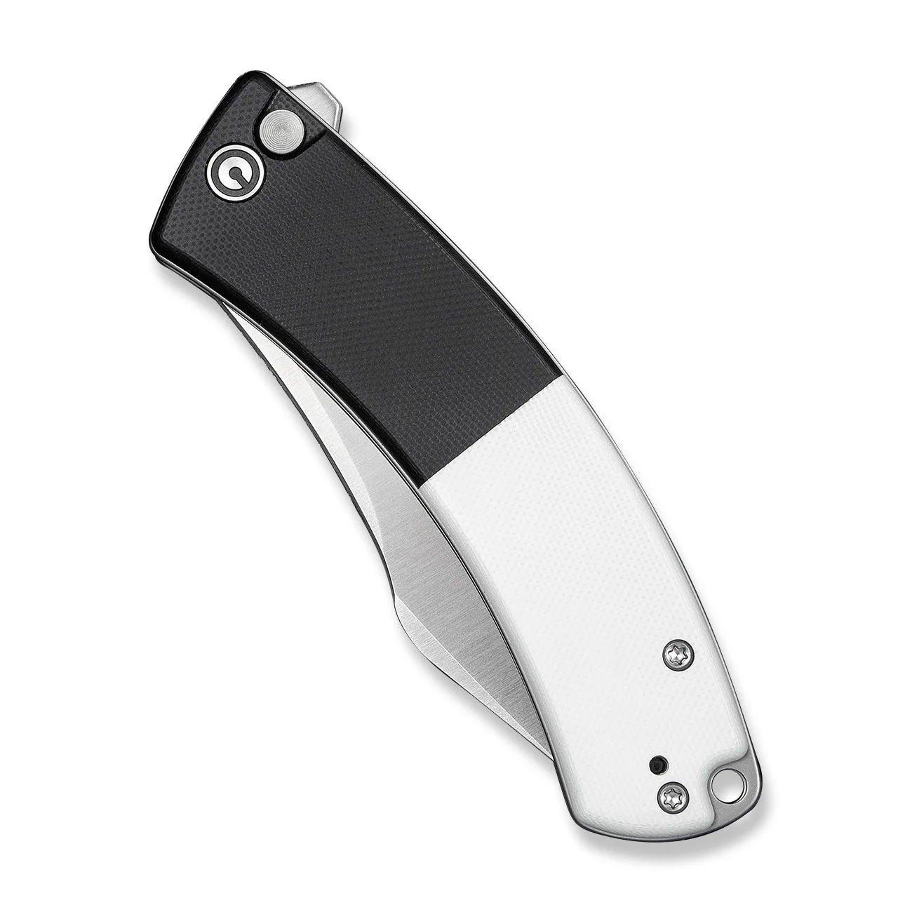 CIVIVI Outlaw Muk Flipper & Button Lock Knife Black & White G10 Handle (3.47" Satin Finished 14C28N Blade) C24079-4 - Image 13