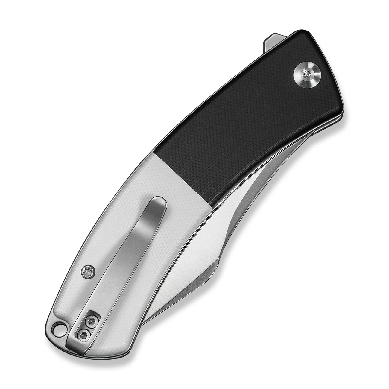 CIVIVI Outlaw Muk Flipper & Button Lock Knife Black & White G10 Handle (3.47" Satin Finished 14C28N Blade) C24079-4 - Image 14