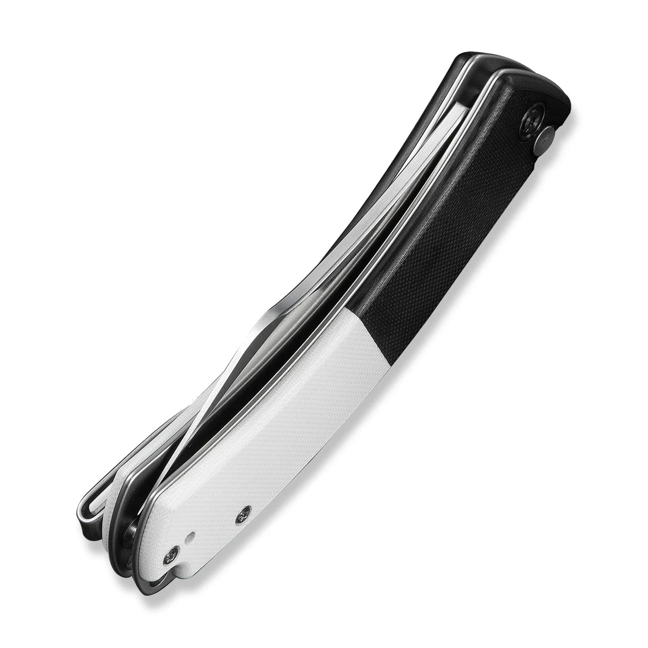 CIVIVI Outlaw Muk Flipper & Button Lock Knife Black & White G10 Handle (3.47" Satin Finished 14C28N Blade) C24079-4 - Image 15