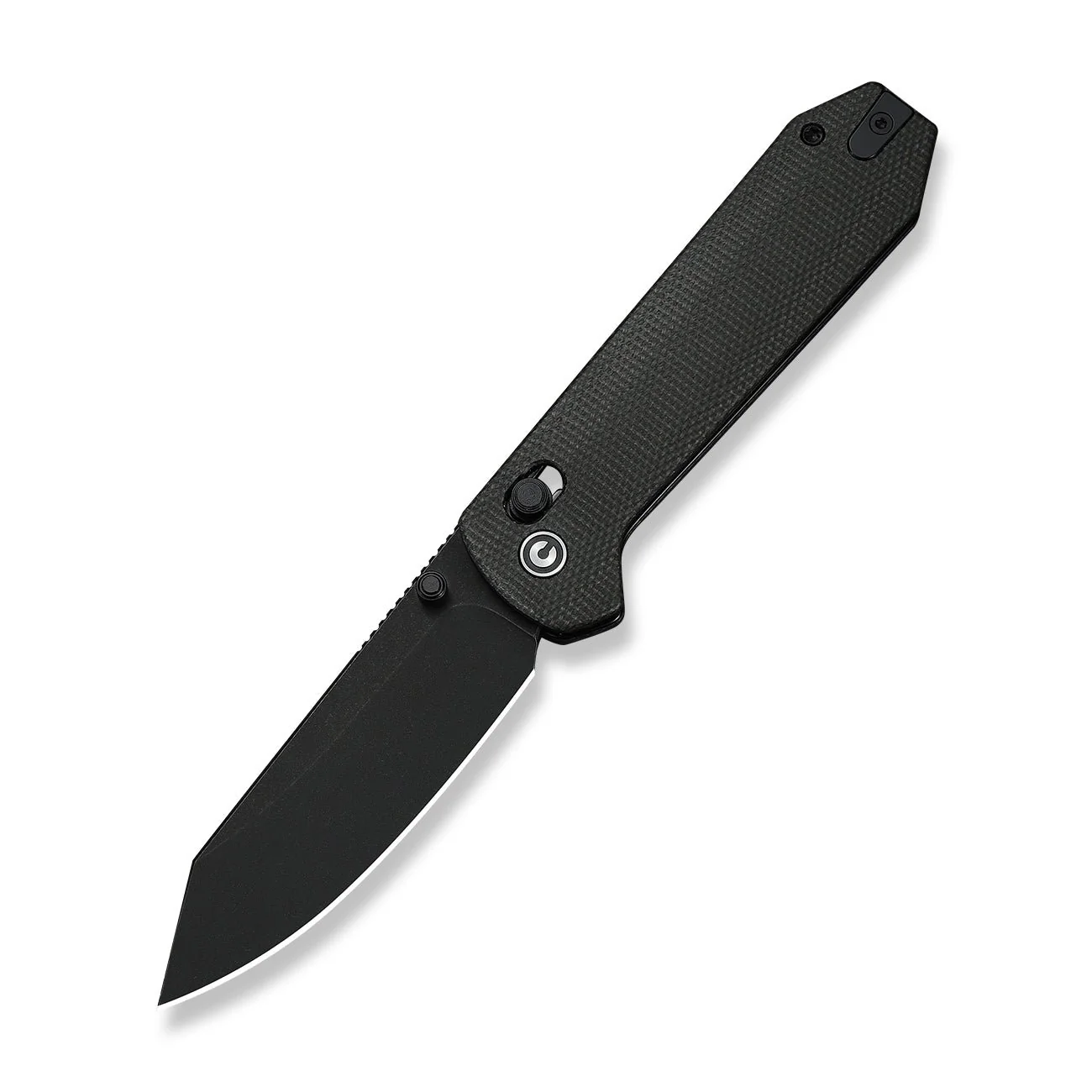 CIVIVI Over Yonder Thumb Stud & Crossbar Lock Knife Dark Green Canvas Micarta Handle (3.35" Black Stonewashed 14C28N Blade) C25027-1 - Image 10