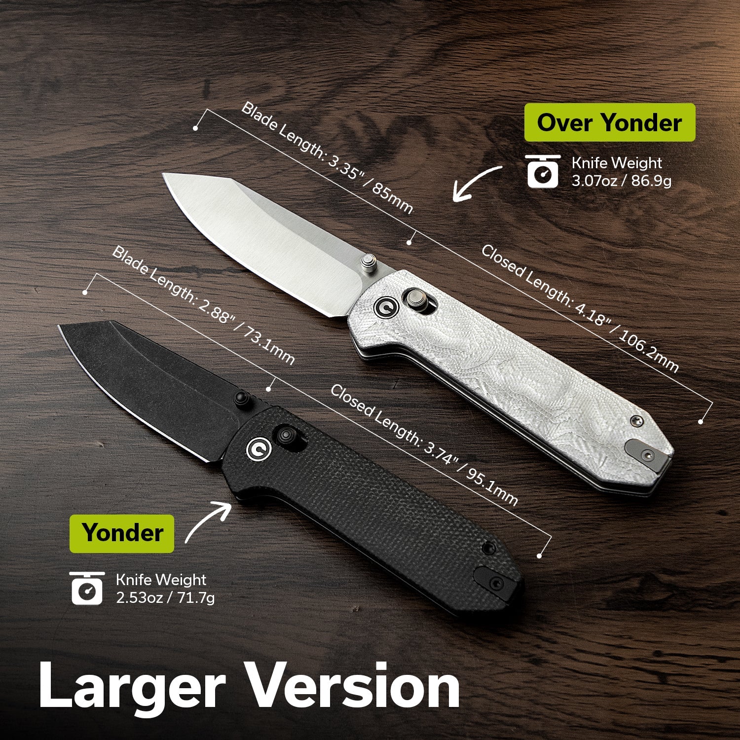 CIVIVI Over Yonder Thumb Stud & Crossbar Lock Knife G10 With Aluminum Foil Handle (3.35" 14C28N Blade) C25027-2 - Image 6