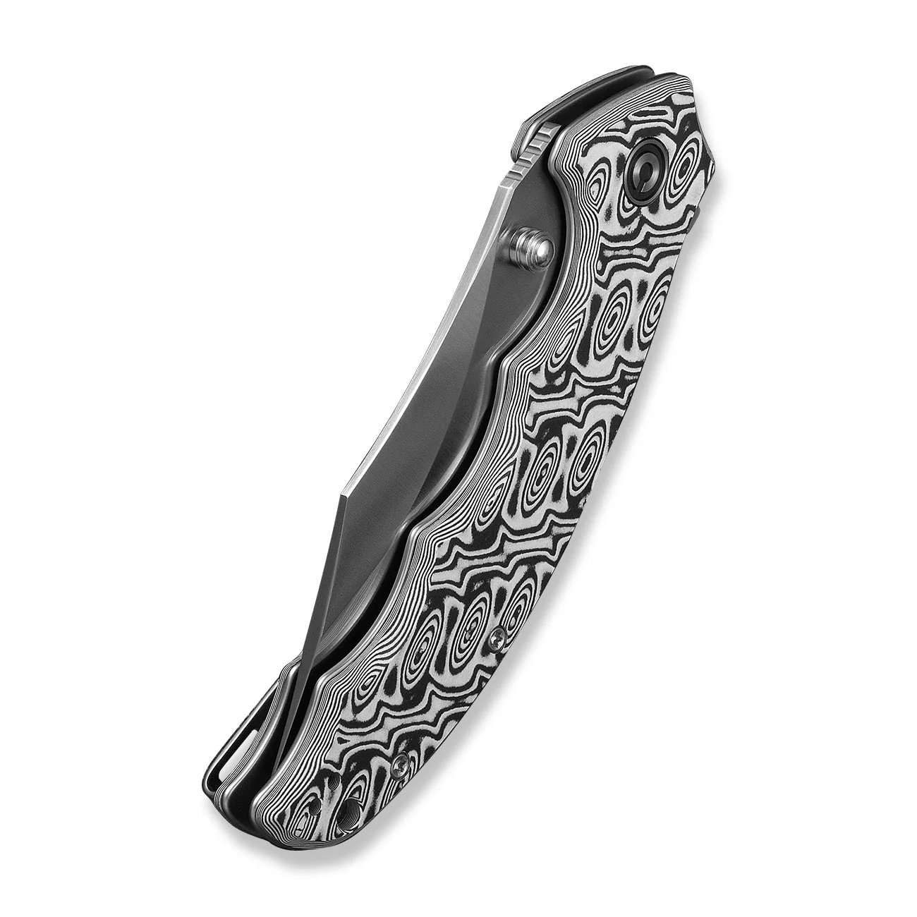 CIVIVI Pentad Flipper & Thumb Stud Knife Black / White Vortex Micarta Handle (3.48" Satin Finished Nitro-V Blade) C24068-3 - Image 13