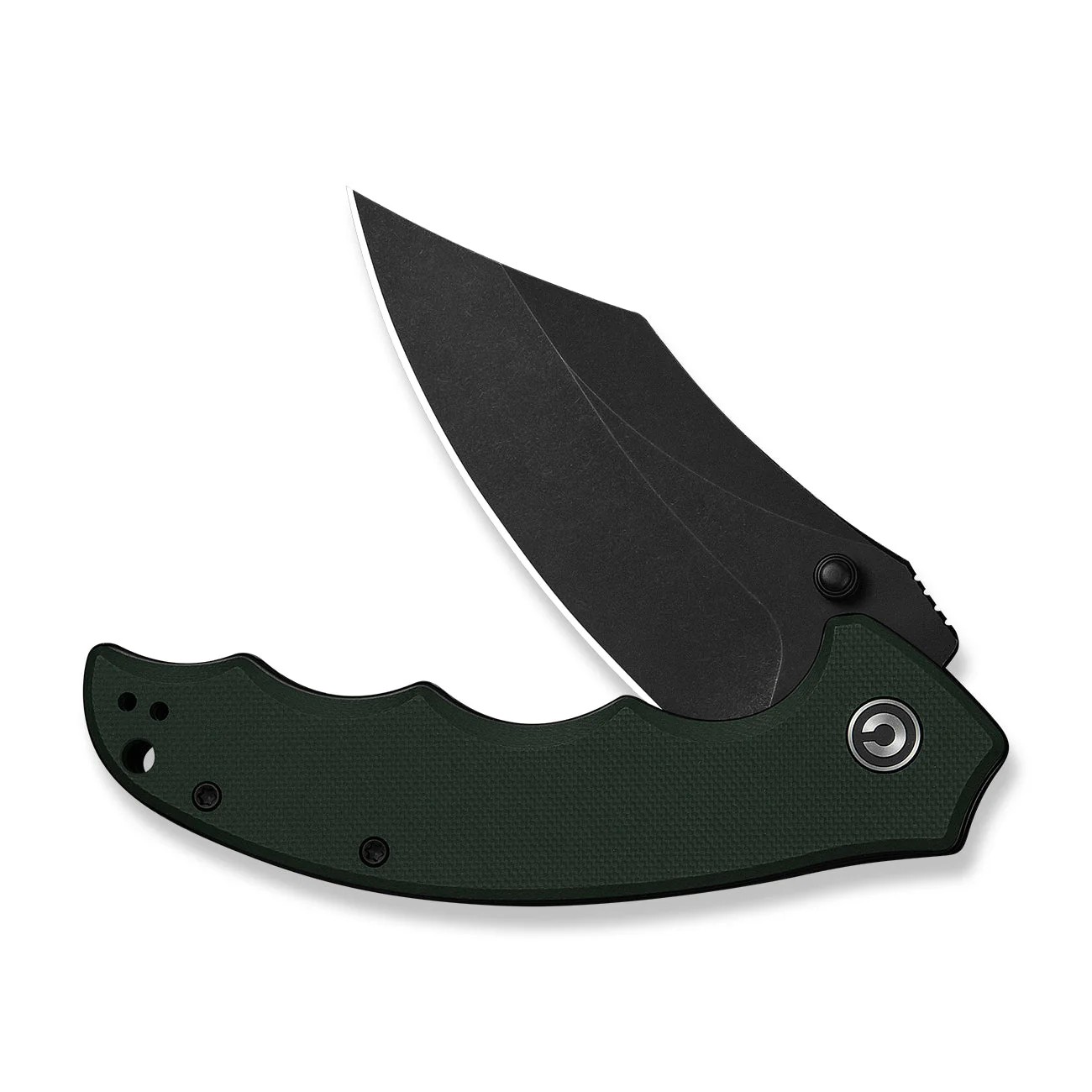 CIVIVI Pentad Flipper & Thumb Stud Knife Teal Green G10 Handle (3.48" Black Stonewashed Nitro-V Blade) C24068-2 - Image 10